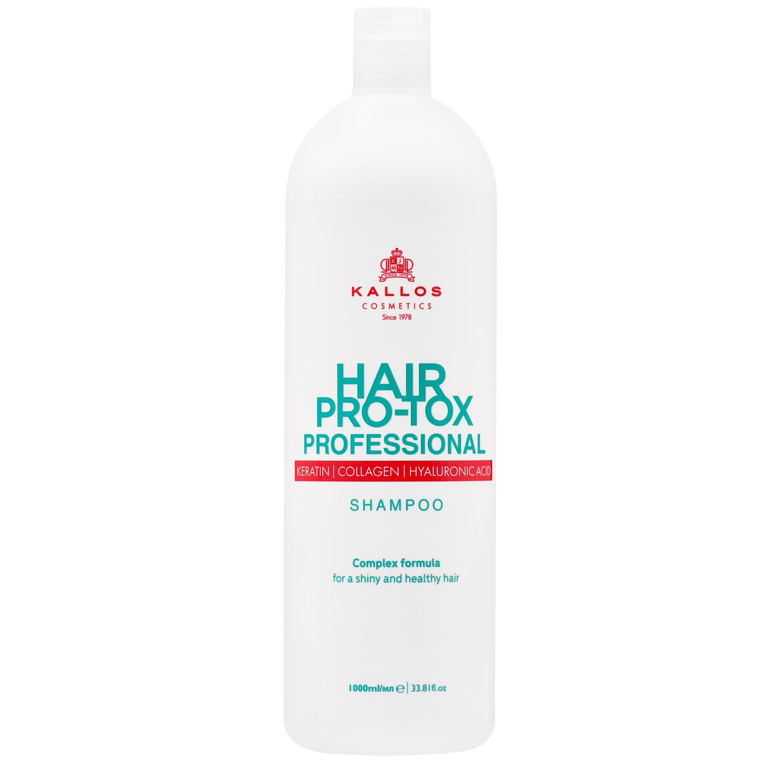 Image of Kallos Hair Pro-Tox Shampoo - szampon z kolagenem i kwasem hialuronowym, 1000ml