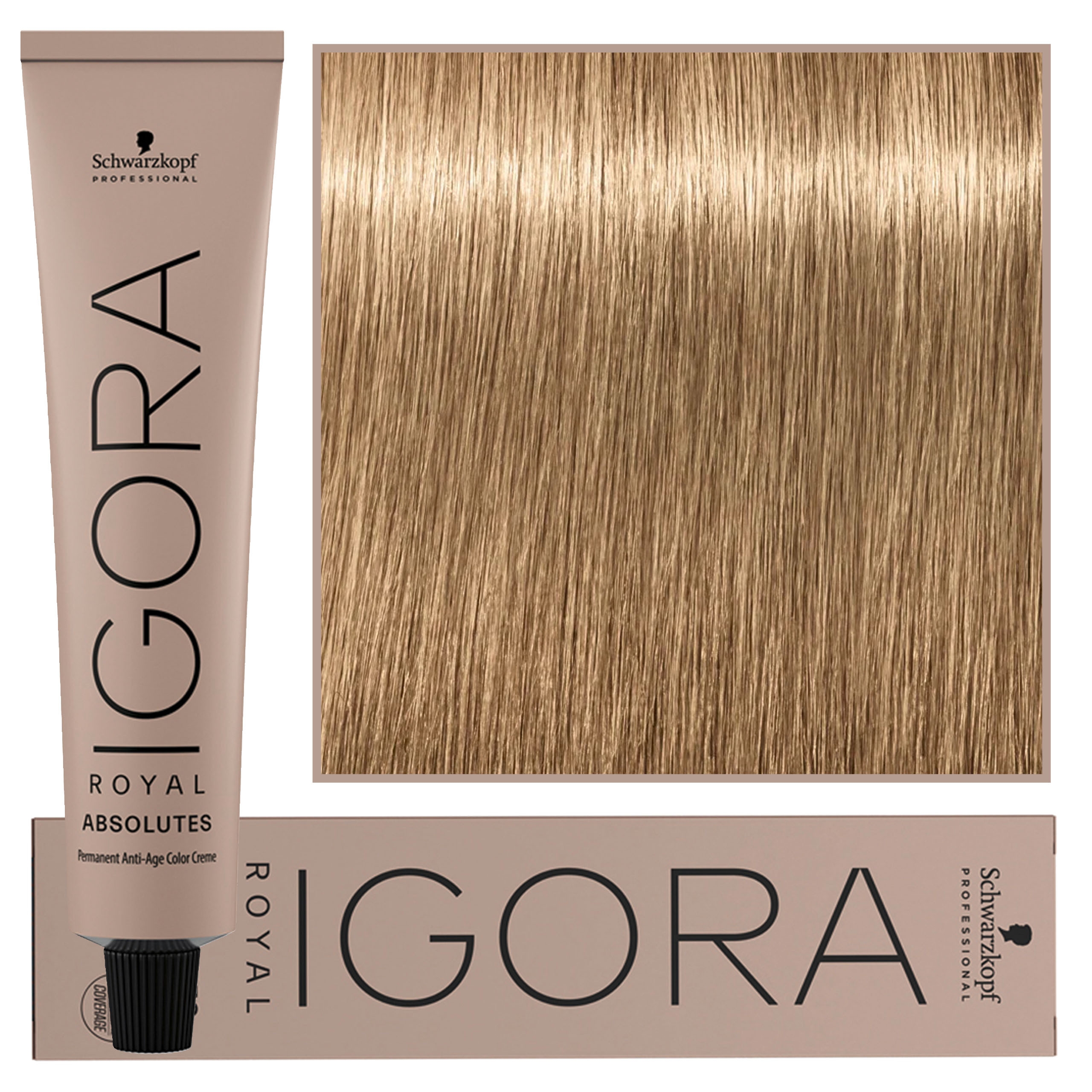 Image of Schwarzkopf Professional Igora Royal Absolutes - trwała farba do włosów z kolagenem, 60ml 9-40 | Extra Jasny Blond Beżowy Naturalny