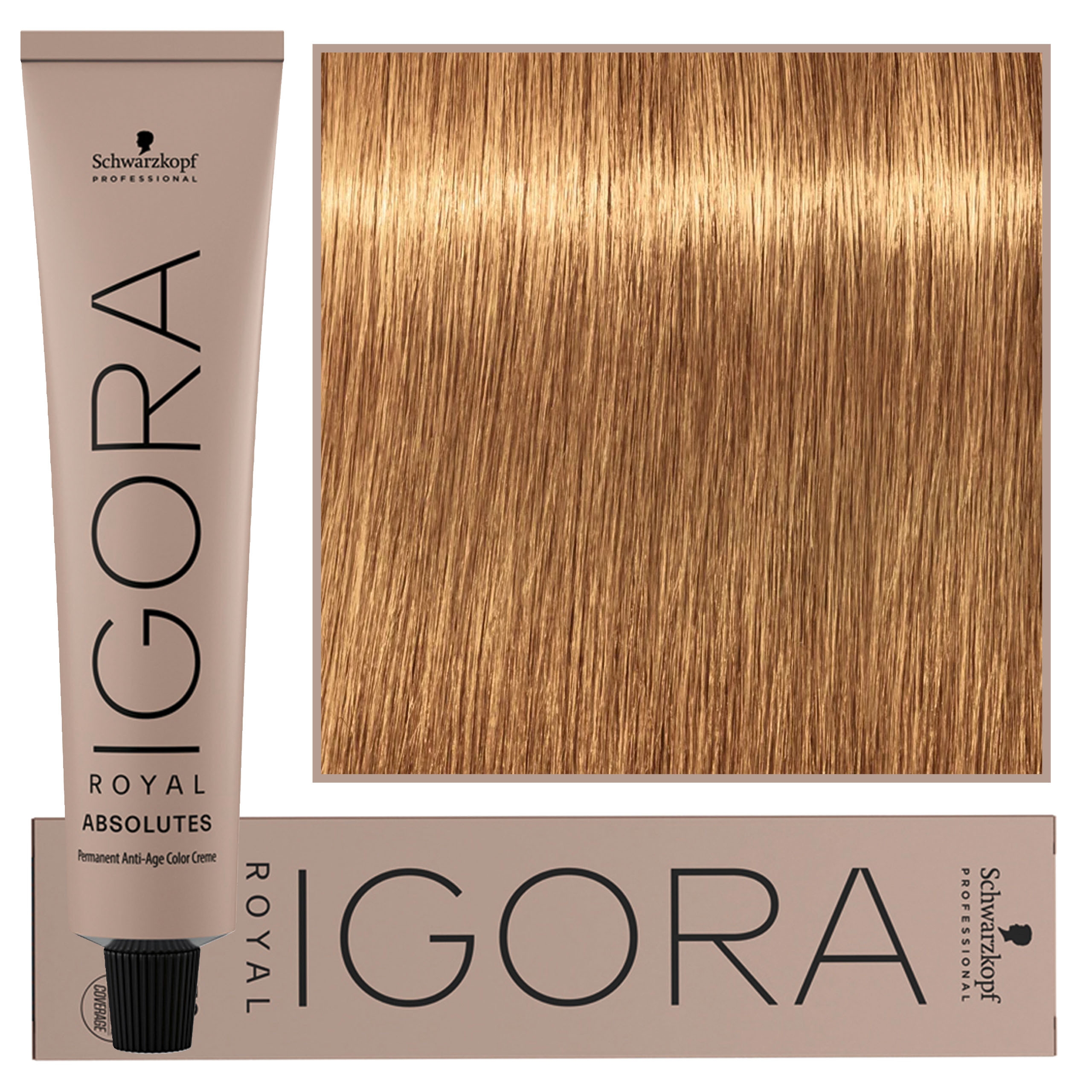 Image of Schwarzkopf Professional Igora Royal Absolutes - trwała farba do włosów z kolagenem, 60ml 9-60 | Ekstra Jasny Blond Czekoladowo Naturalny