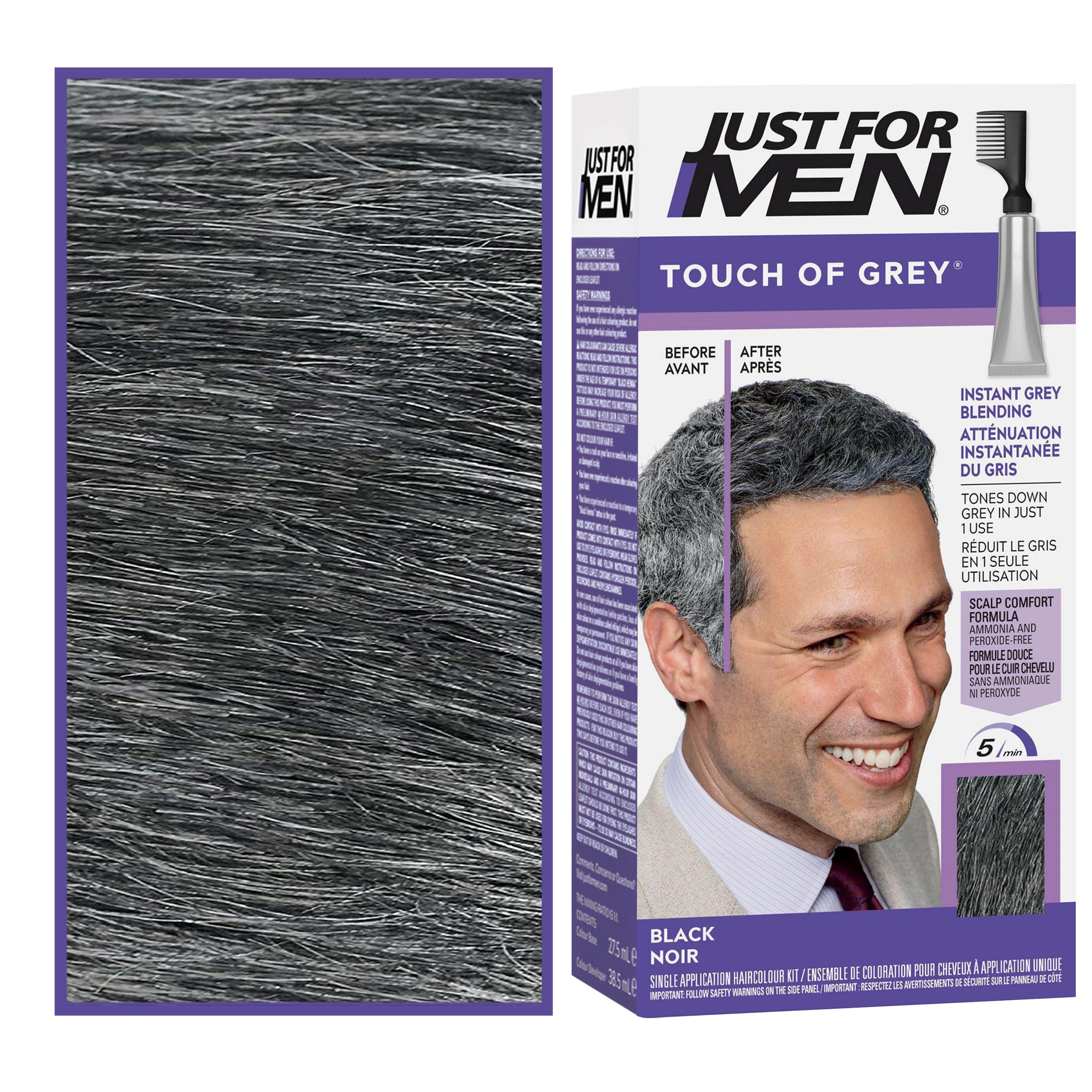 Image of Just For Men Touch of Grey - odsiwiacze do włosów dla mężczyzn, 40g T55 | Czarny