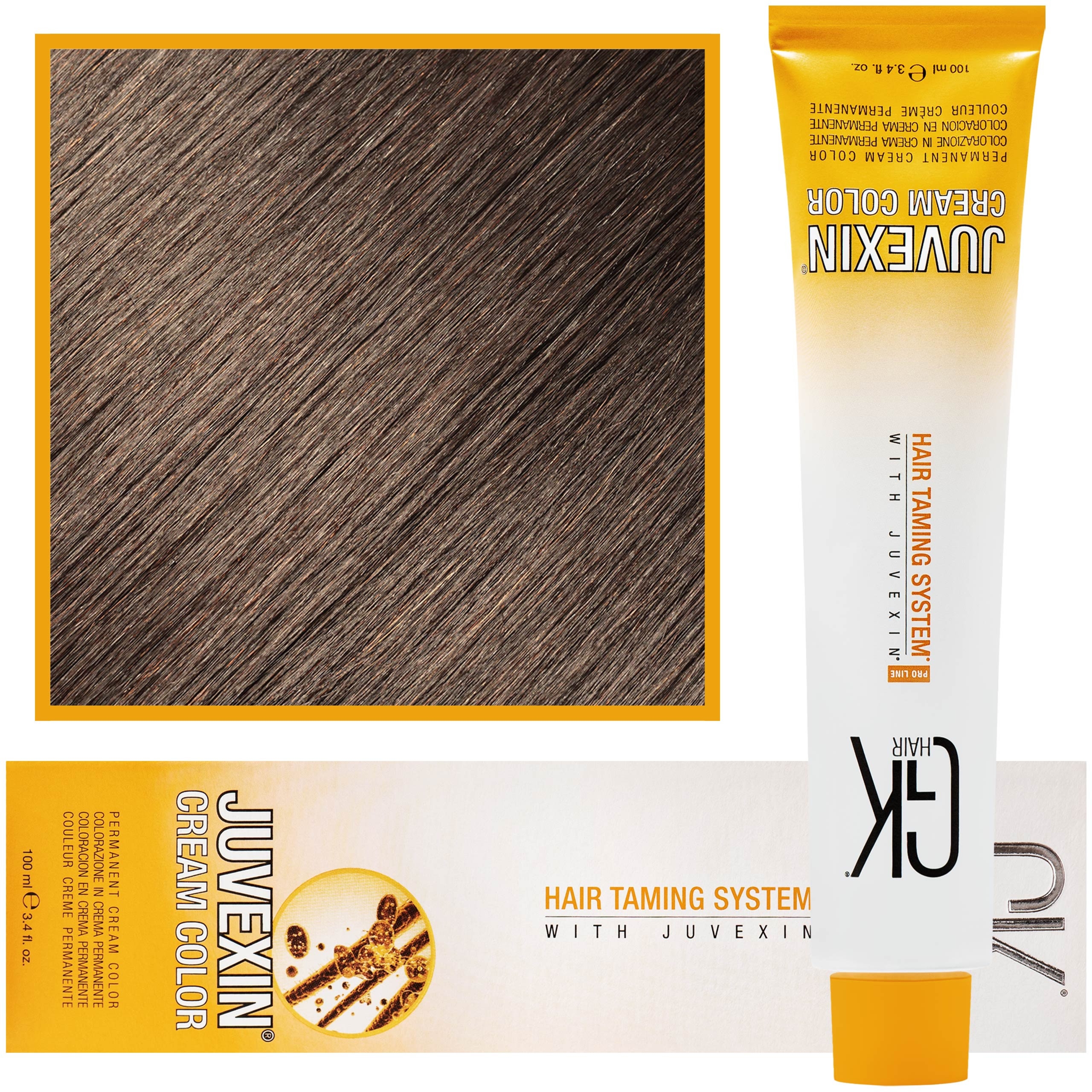 GK Hair Juvexin – farba do koloryzacji włosów z keratyną, 100ml 7,0 | Intensywny Blond
