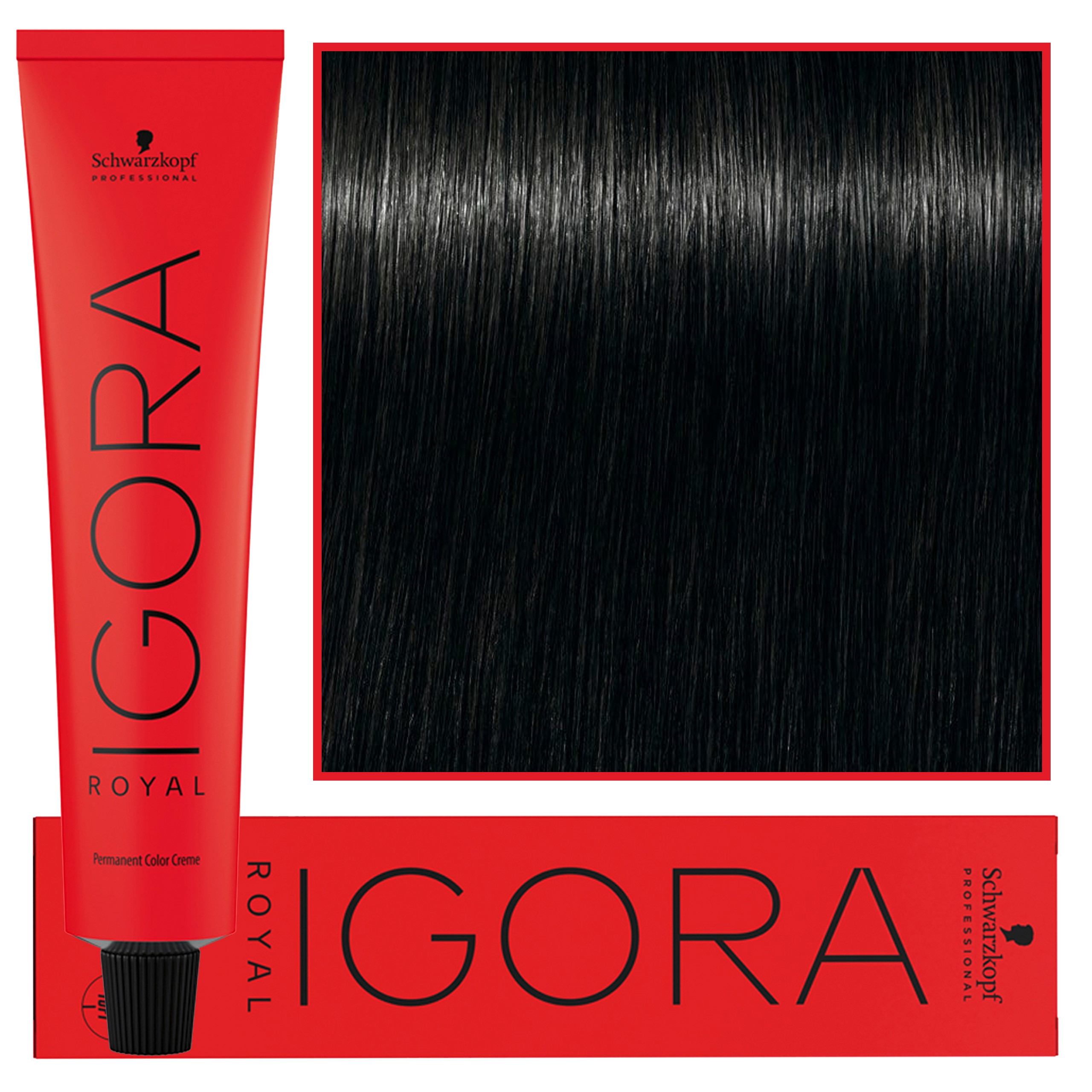 Image of Schwarzkopf Professional Igora Royal - trwała farba do włosów o innowacyjnej formule, 60ml 3-0 | Ciemny Brąz Naturalny