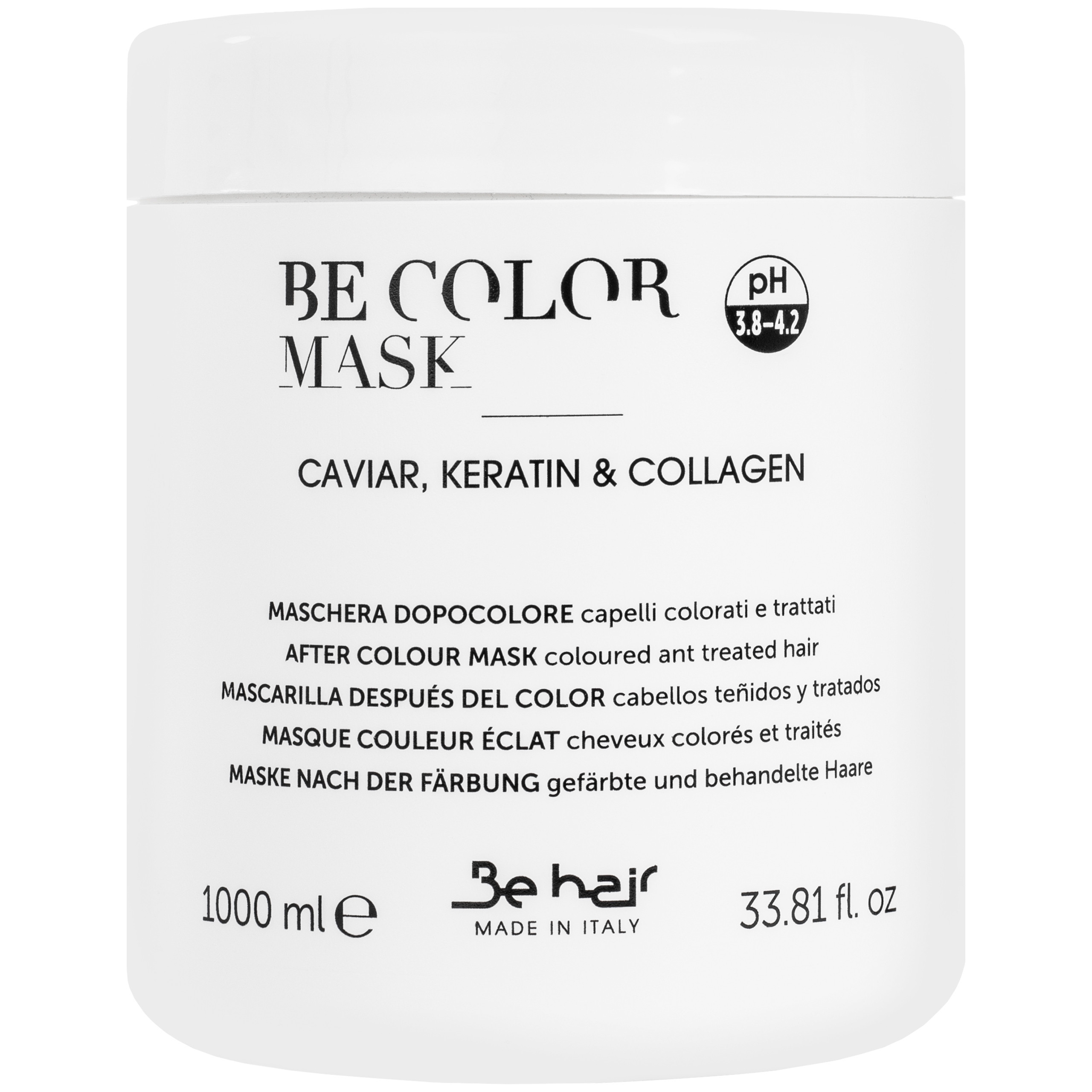 Image of Be Hair BE COLOR - maska do włosów nawilżająca z kawiorem, 1000ml