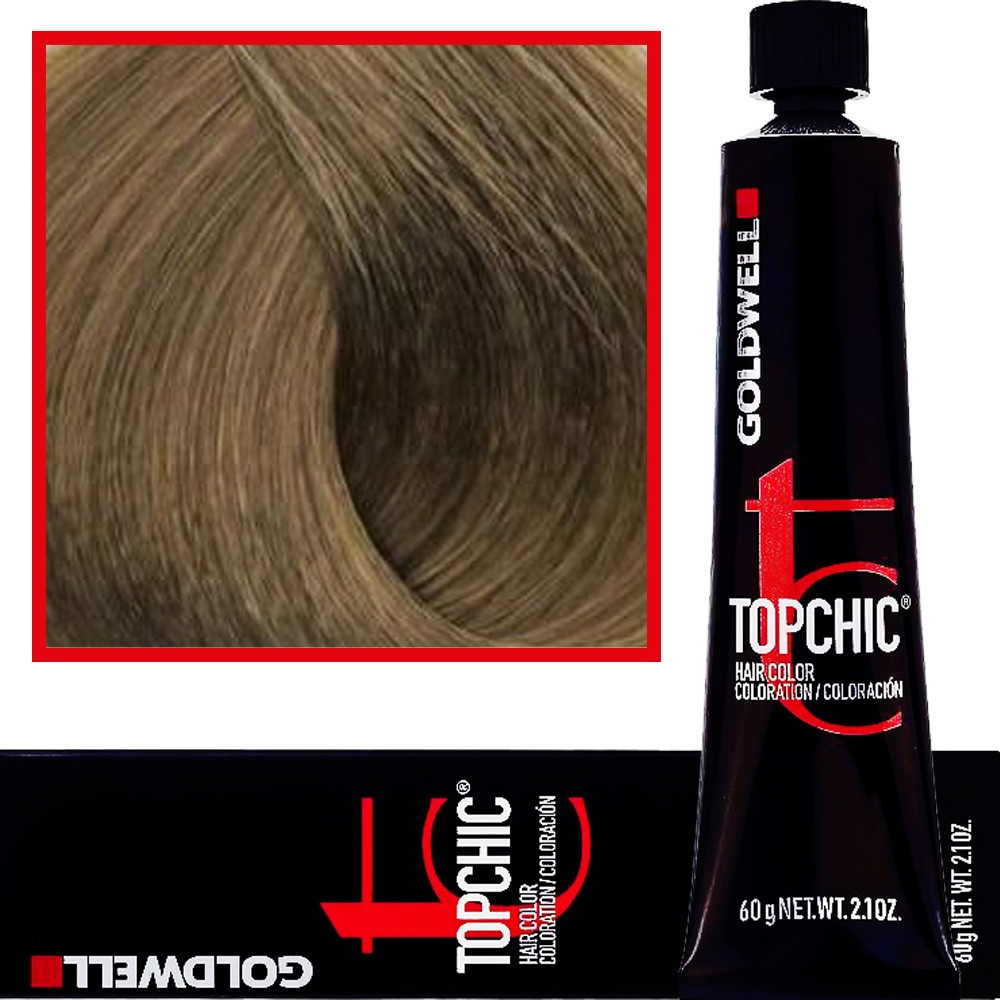 Image of Goldwell Topchic - profesjonalna farba do włosów, 60ml 7-NA Średni Naturalny Popielaty Blond