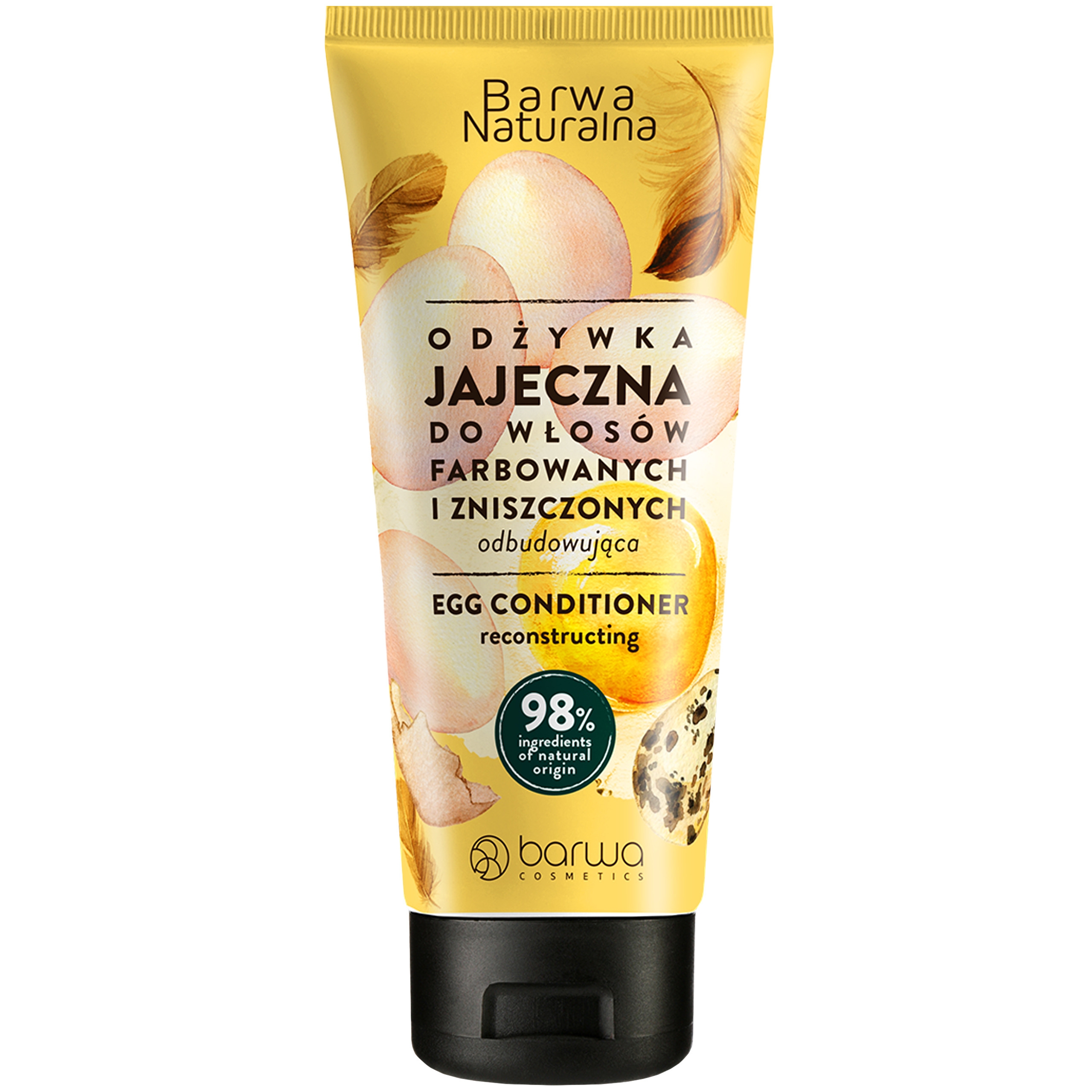 Image of Barwa Naturalna Jajeczna - odbudowująca odżywka jajeczna do włosów, 200ml