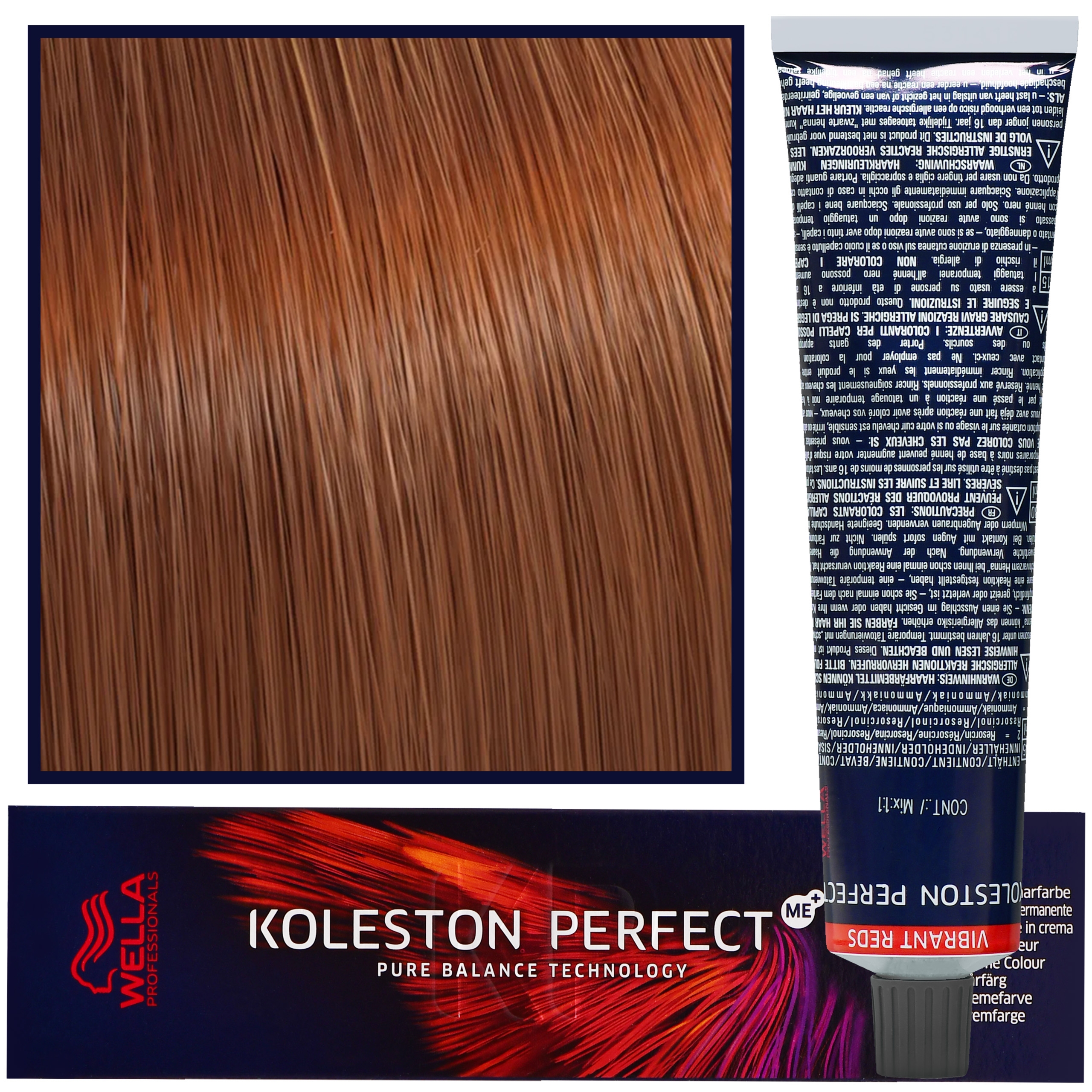 Wella Koleston Perfect Me – profesjonalna farba do koloryzacji włosów, 60ml 7/47 Średni blond miedziano-brązowy