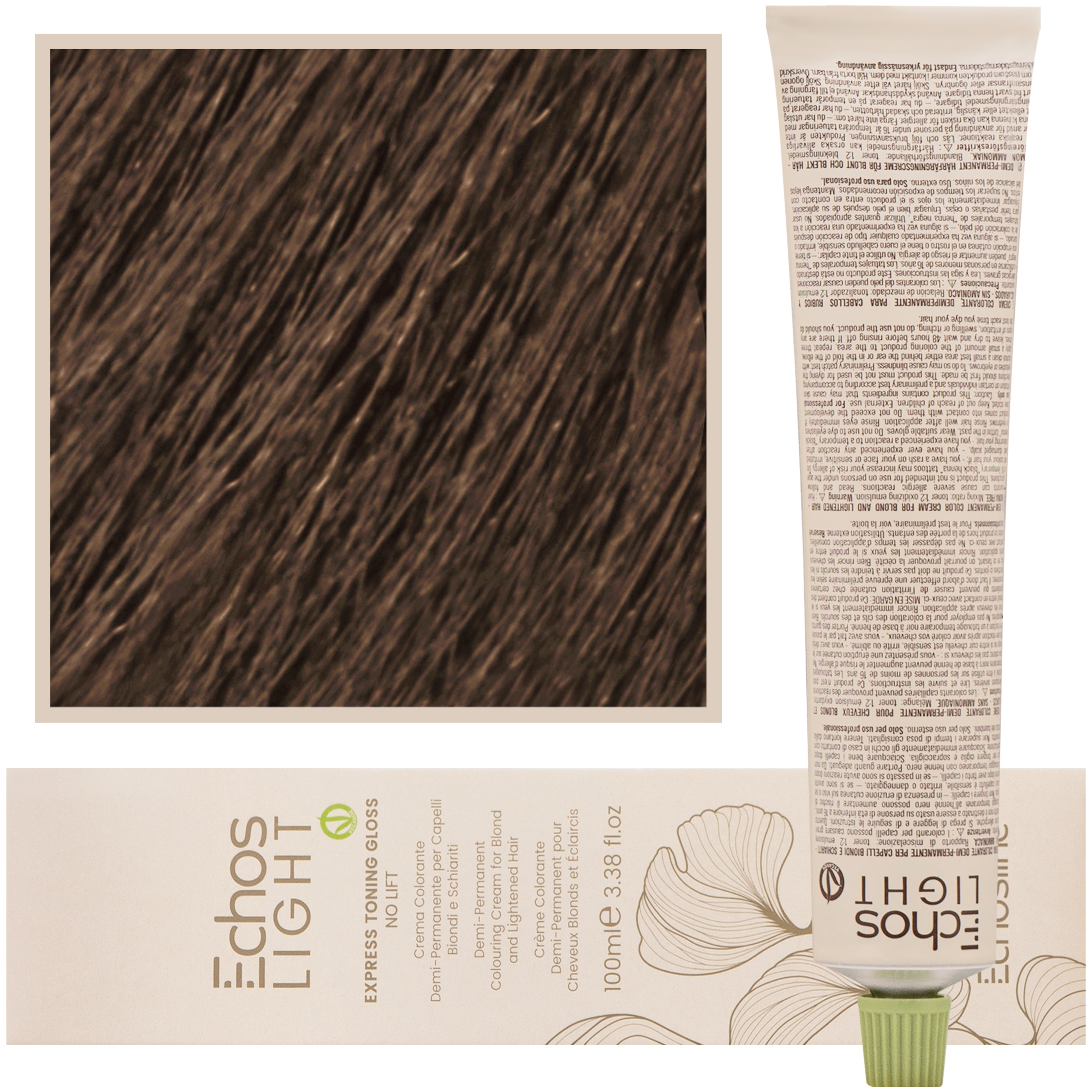 Echosline Echoslight – Toner koloryzujący do włosów, 100ml Ebony | Hebanowy