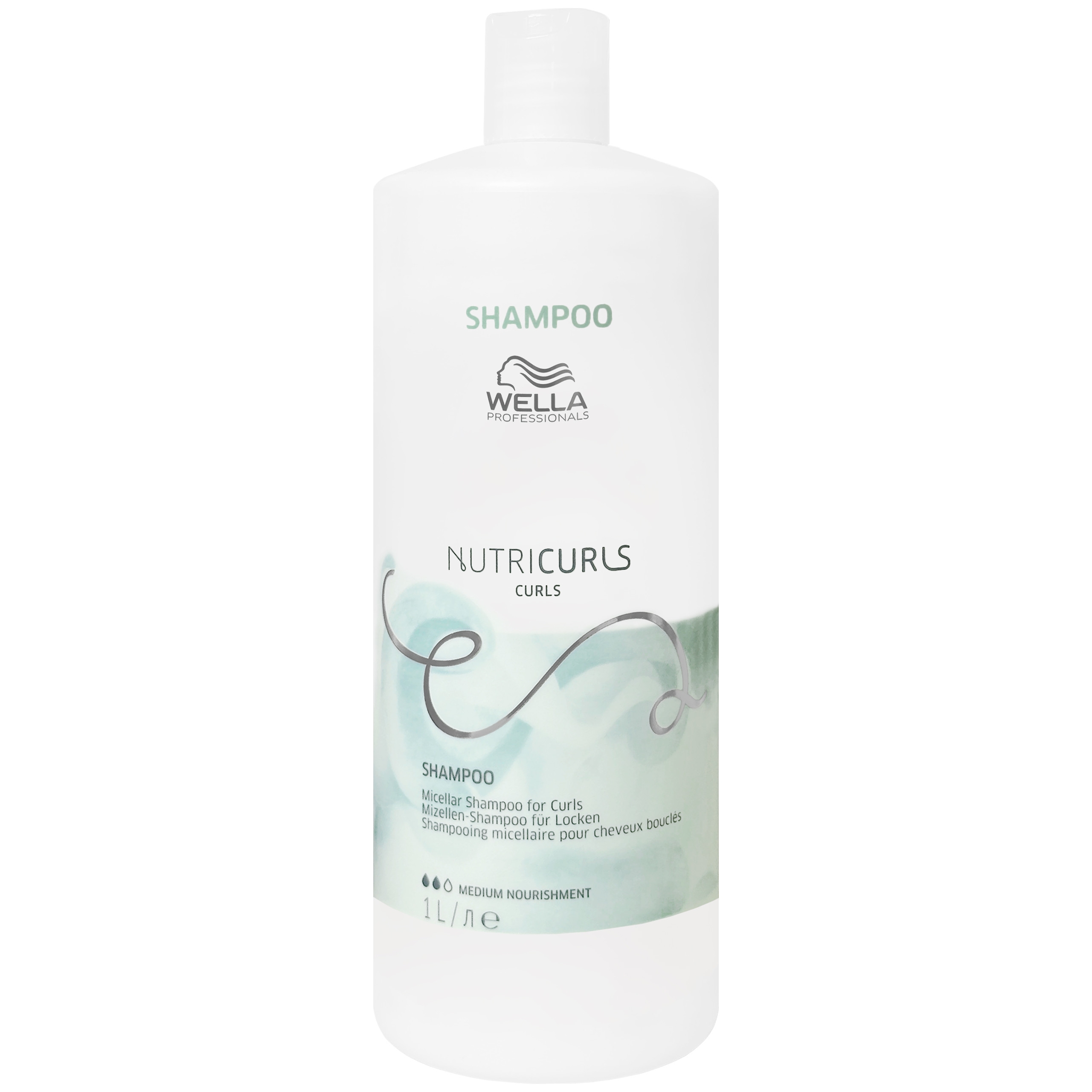 Image of Wella Nutricurls Curls - szampon do loków z olejkiem jojoba, 1000ml