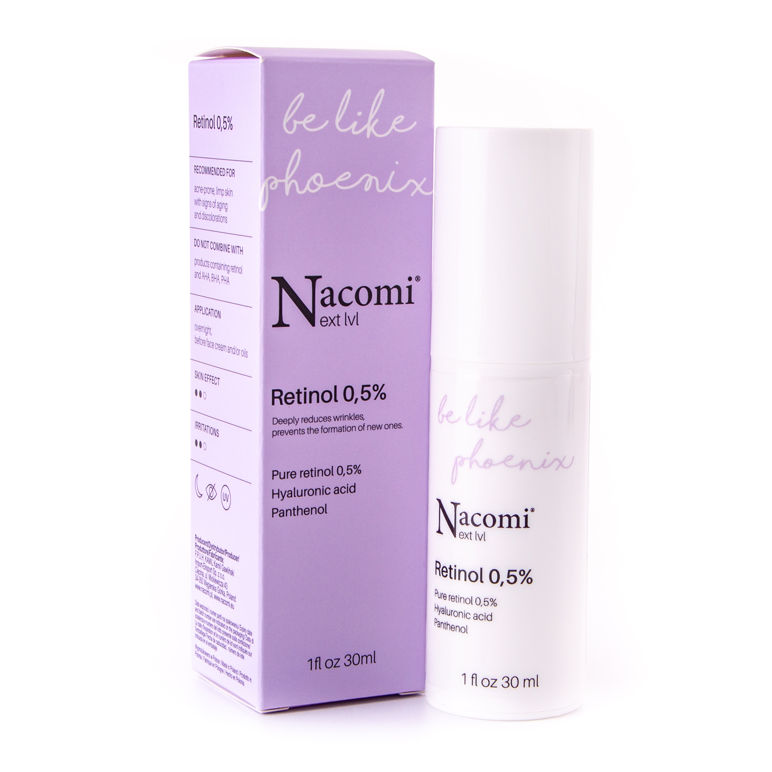 Image of Nacomi Next Level Be Like Phoenix Retinol 0,5% Serum do twarzy 30ml