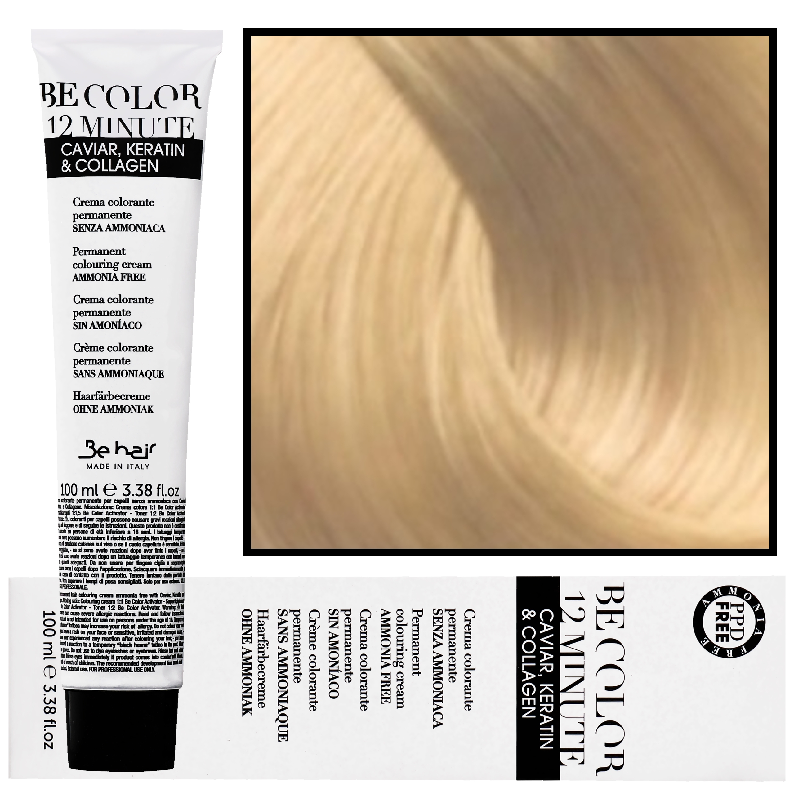 Image of Be Hair Be Color 12 minute - farba do włosów bez amoniaku, 100ml 11,0 | Super Blond Platynowy