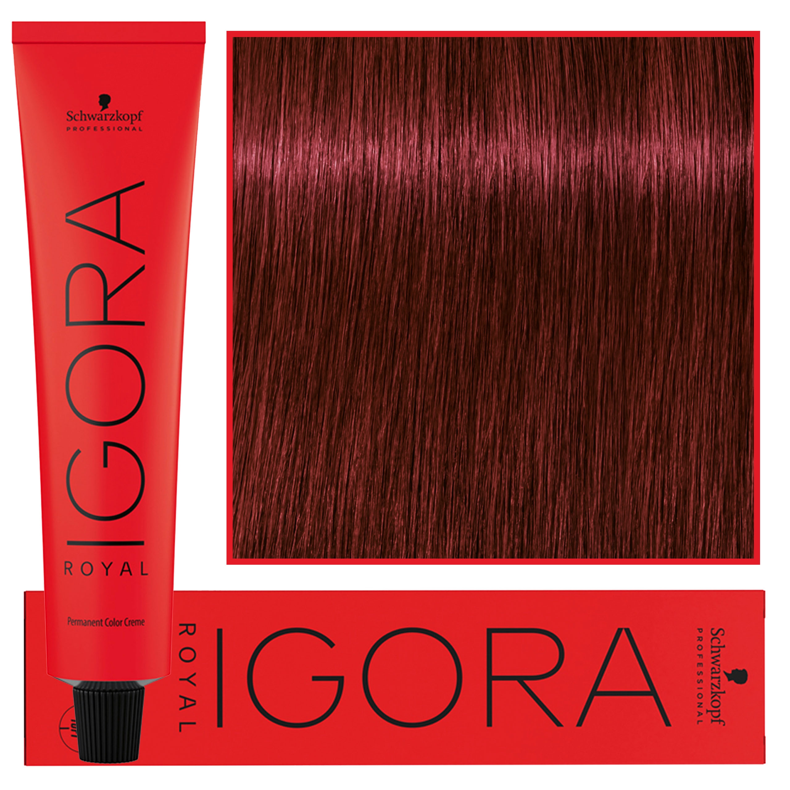 Image of Schwarzkopf Professional Igora Royal - trwała farba do włosów o innowacyjnej formule, 60ml 5-88 | Jasny Brąz Czerwony Ekstra