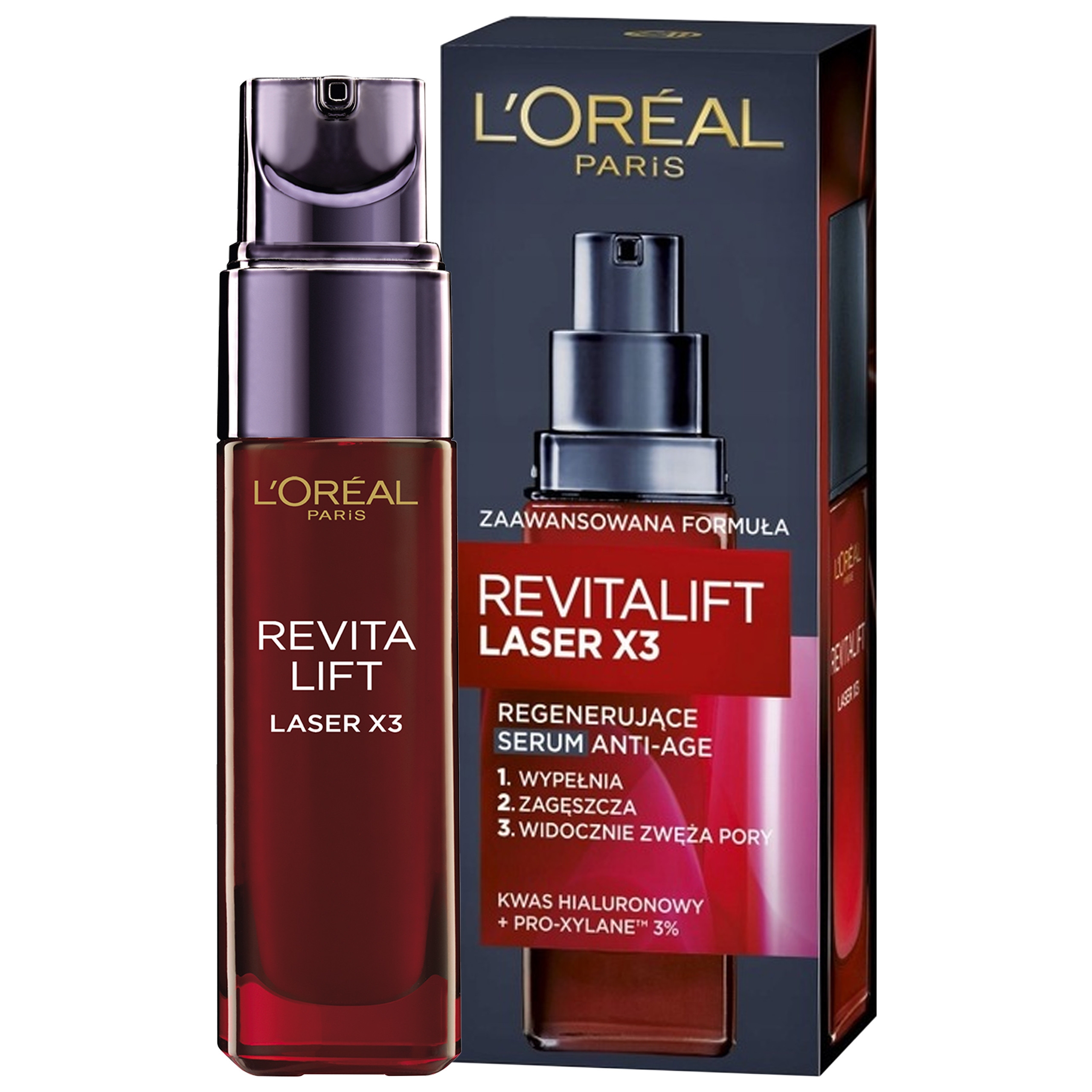 Image of Loreal Revitalift Laser x3 - przeciwstarzeniowe serum do twarzy z retinolem, 30ml