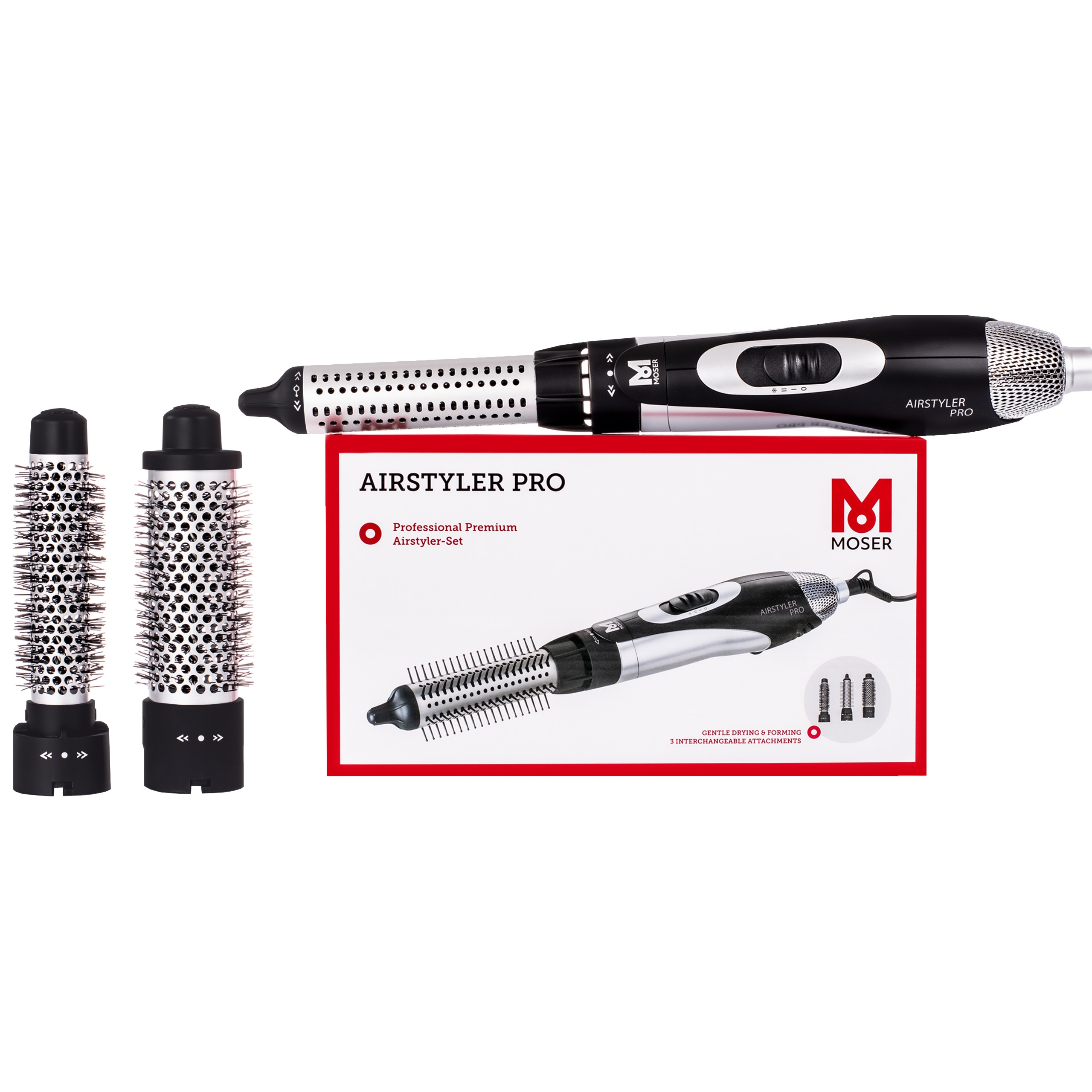 Image of Moser Airstyler Pro 1100 W – suszarko-lokówka do włosów z wymiennymi końcówkami