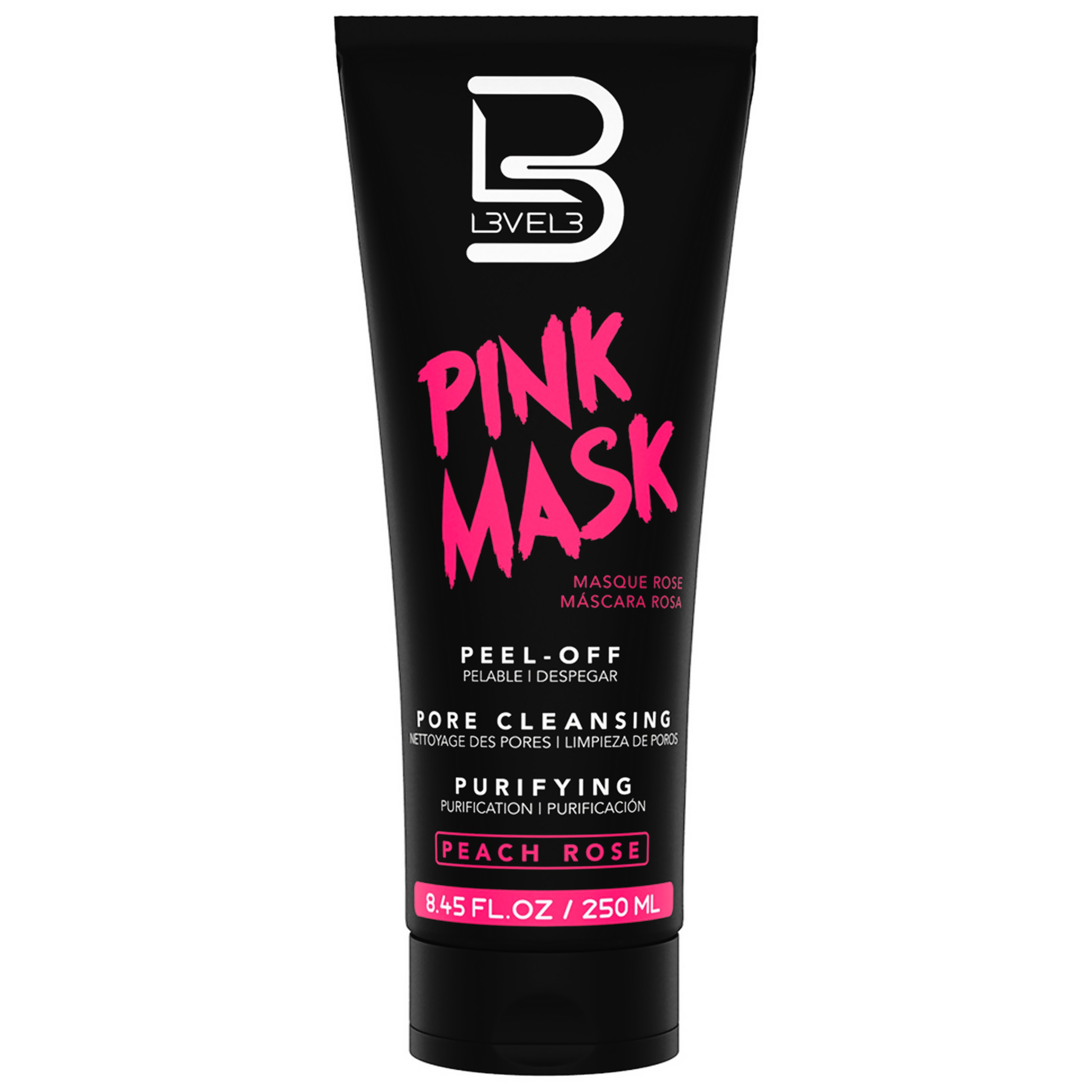 Image of L3VEL3 Pink Peel-off Mask - oczyszczająca różowa maska do twarzy, 250ml