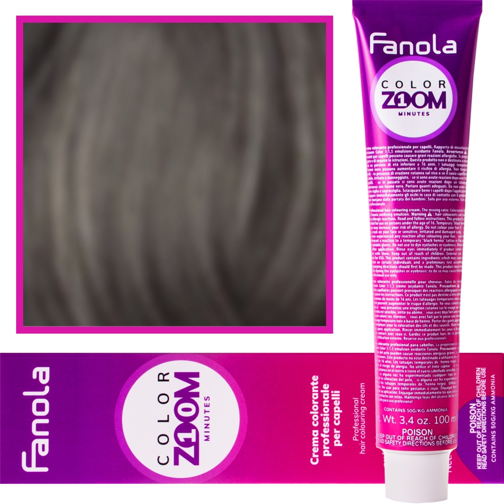 Fanola Color Zoom – krem do farbowania włosów cała paleta, 100 ml 9.11 Bardzo Jasny Intensywnie Popielaty Blond