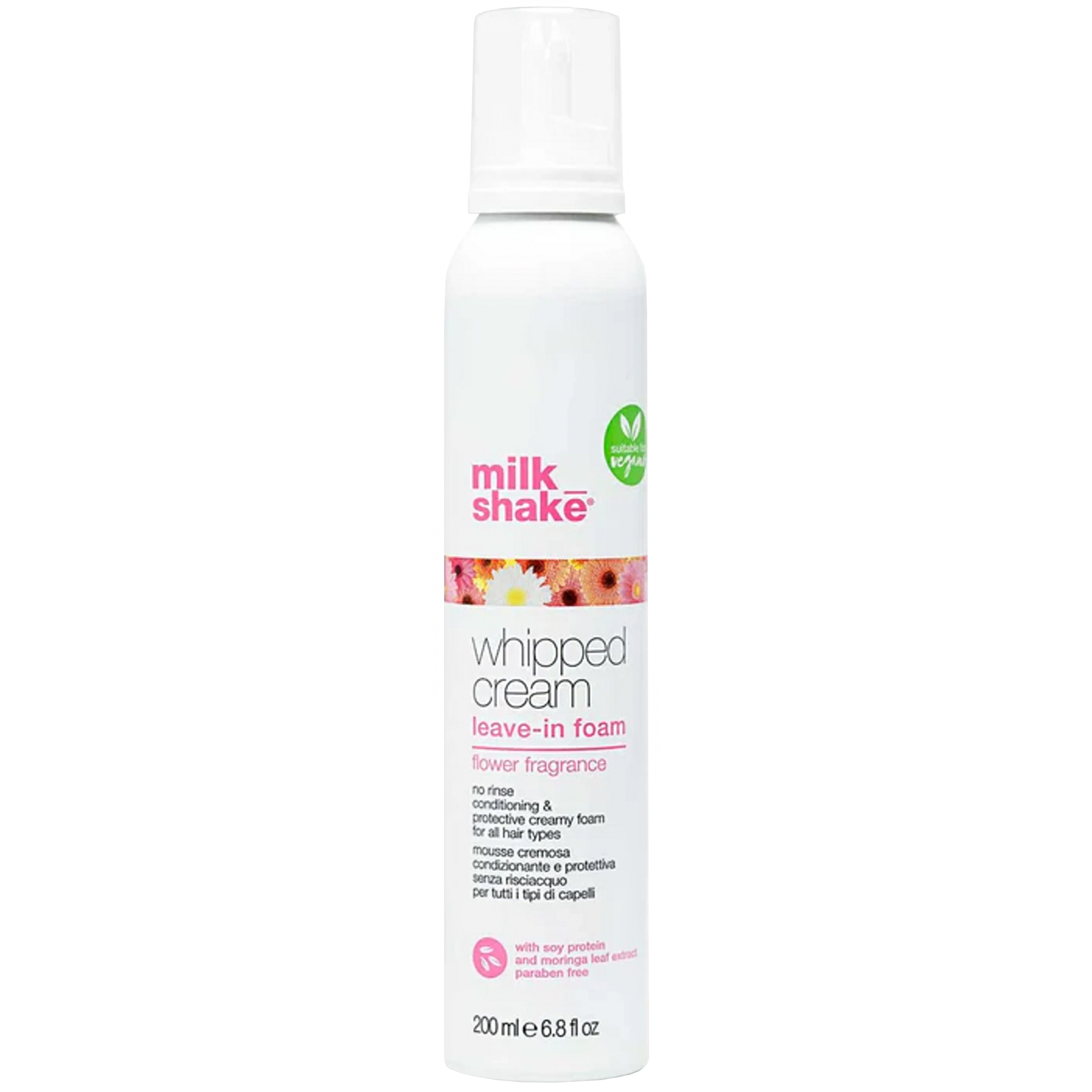 Image of Milk Shake Whipped Cream Flower Foam - wegańska odżywka do włosów bez spłukiwania, 200ml