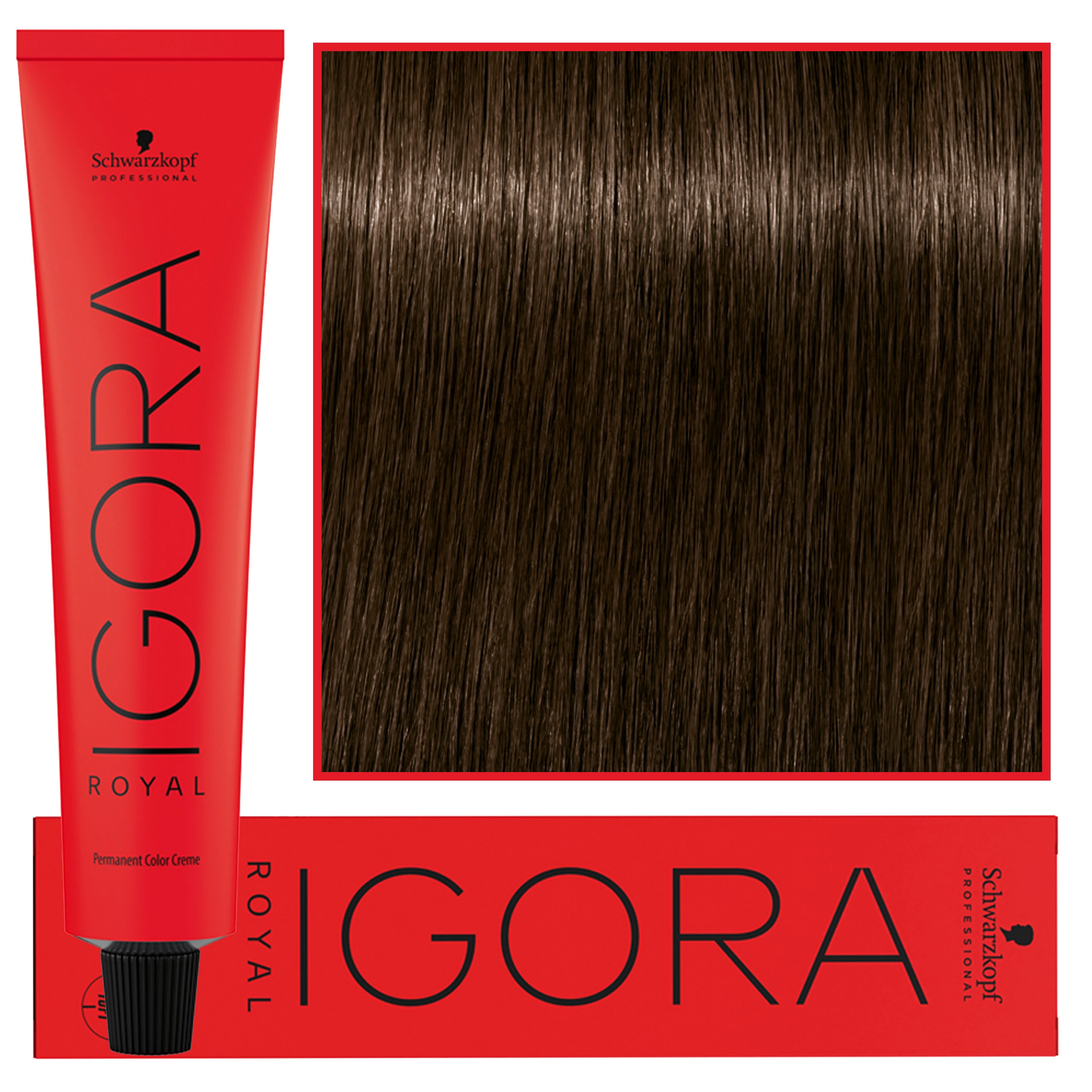 Image of Schwarzkopf Professional Igora Royal - trwała farba do włosów o innowacyjnej formule, 60ml 5-00 | Light Brown Natural Extra