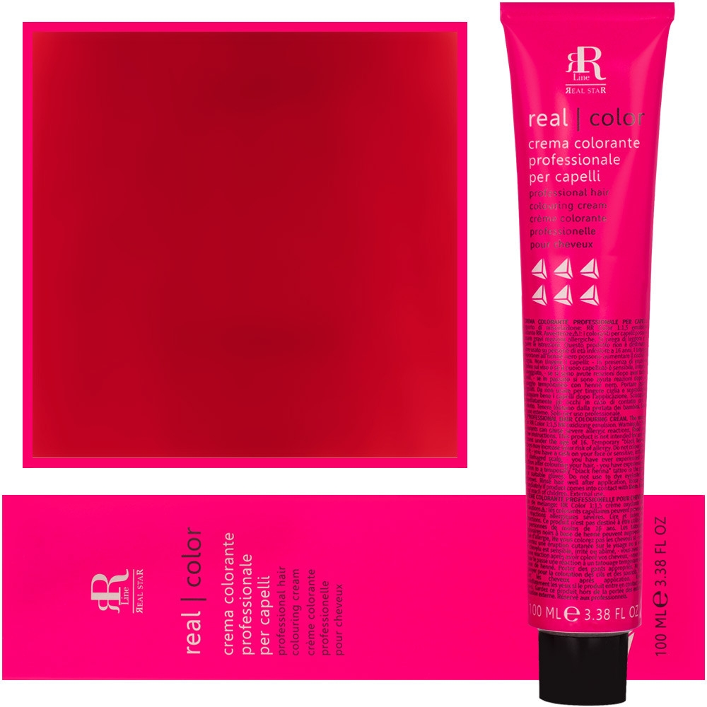 Image of RR Line Farba Crema profesjonalna farba do włosów 100ml RED | Czerwień Toner