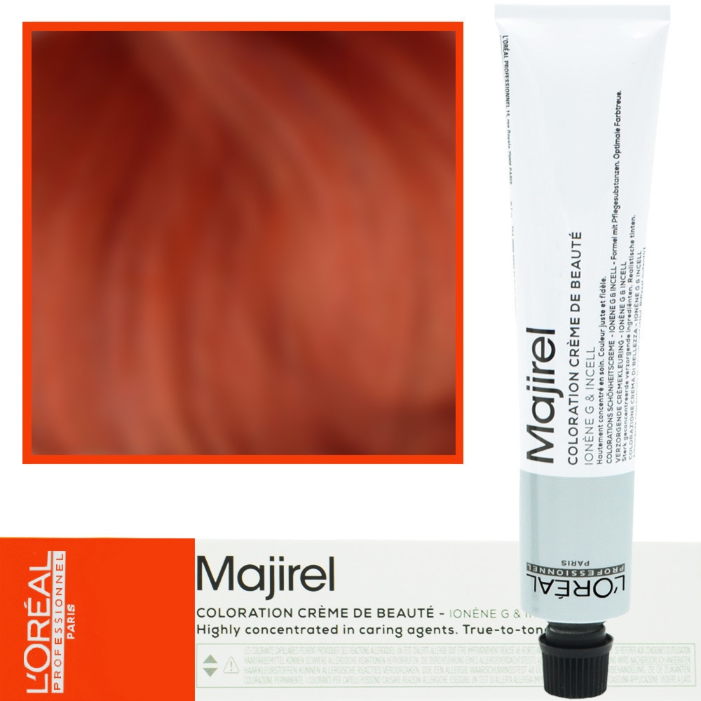Loreal Majirel – profesjonalna farba do włosów, paleta kolorów, 50ml 7.45 Blond Miedziano-Mahoniowy