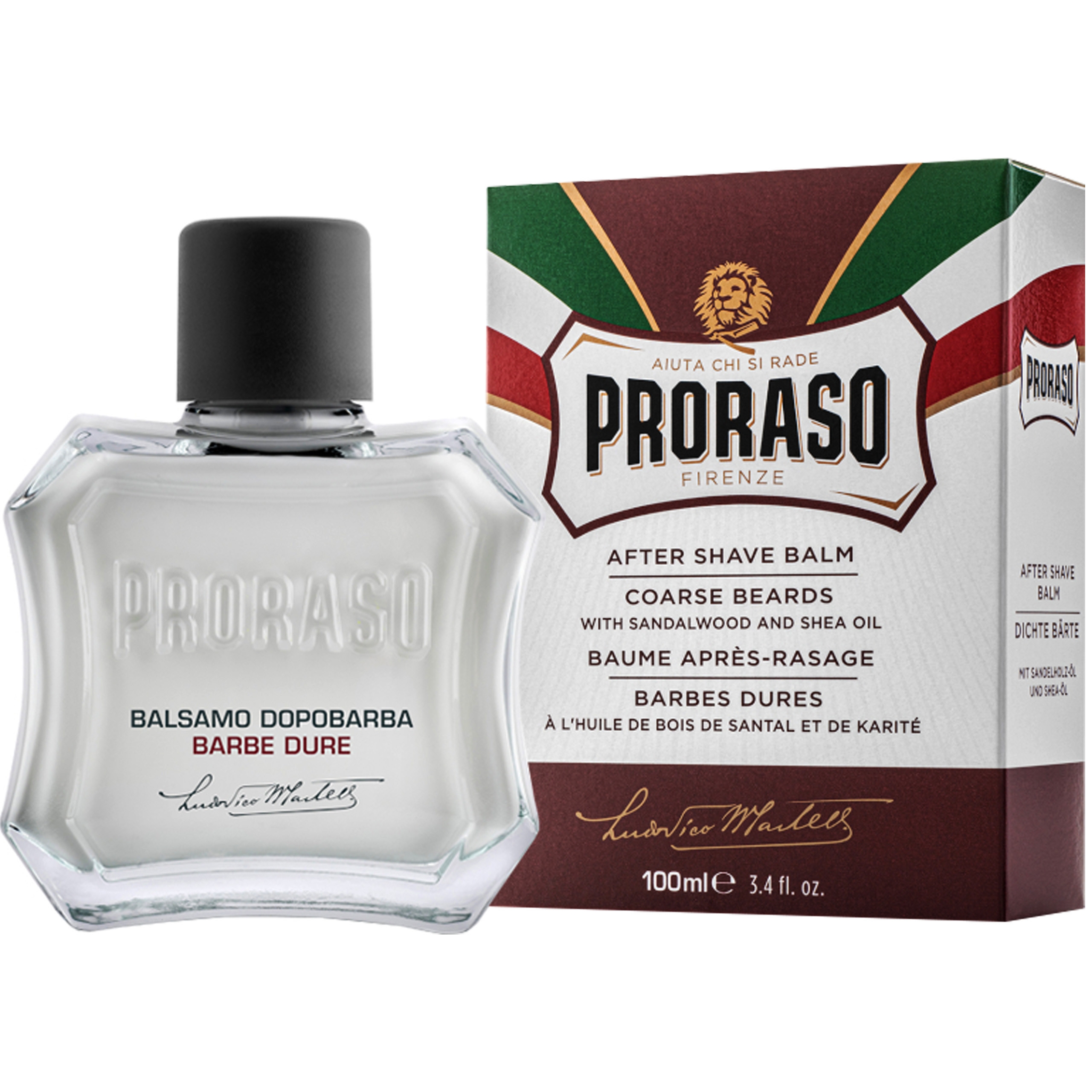 Image of Proraso Coarse Aftershave Balm - balsam po goleniu do twardego zarostu z masłem shea, 100ml