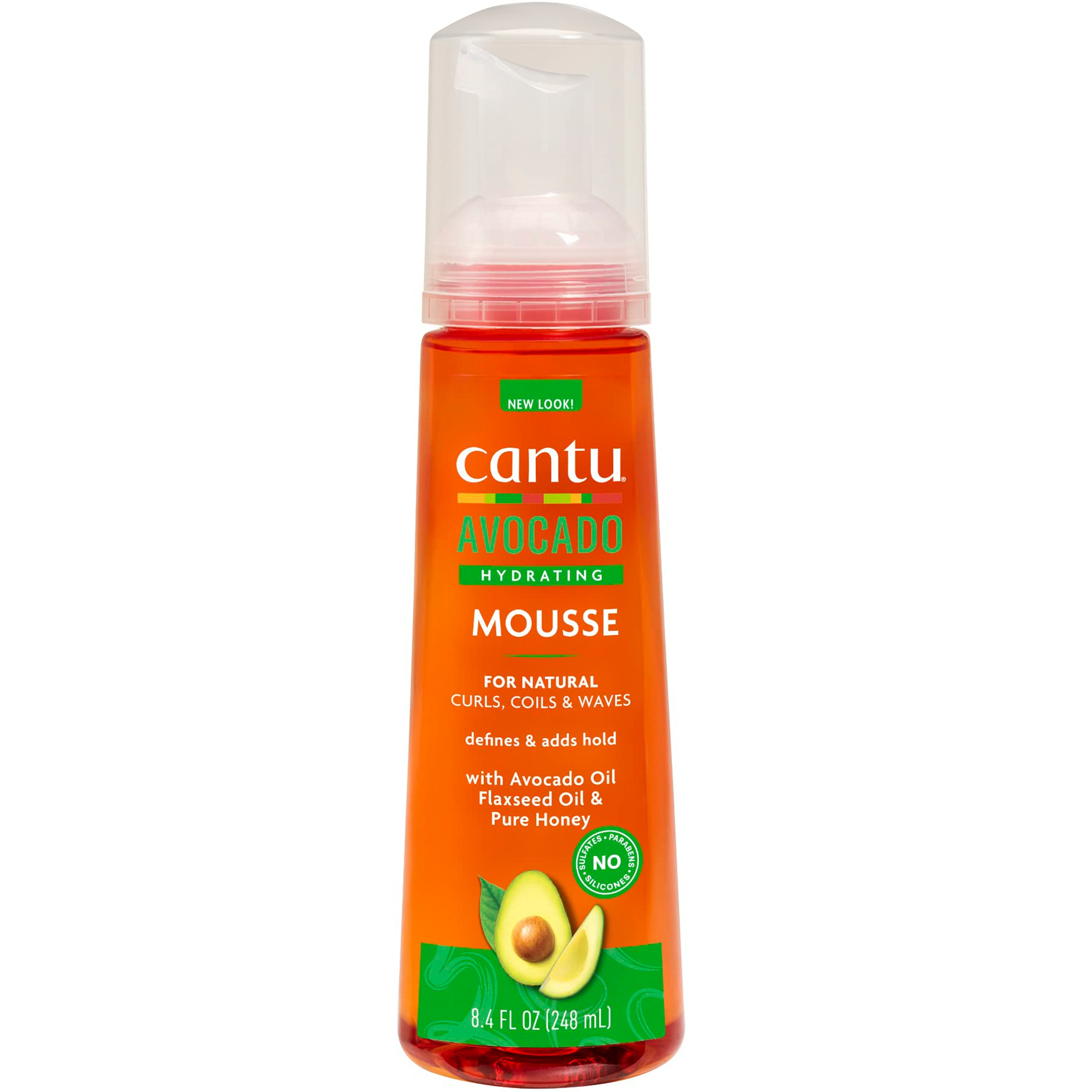 Image of Cantu Avocado Hydrating Mousse - nawilżająca pianka do włosów z awokado, 248ml