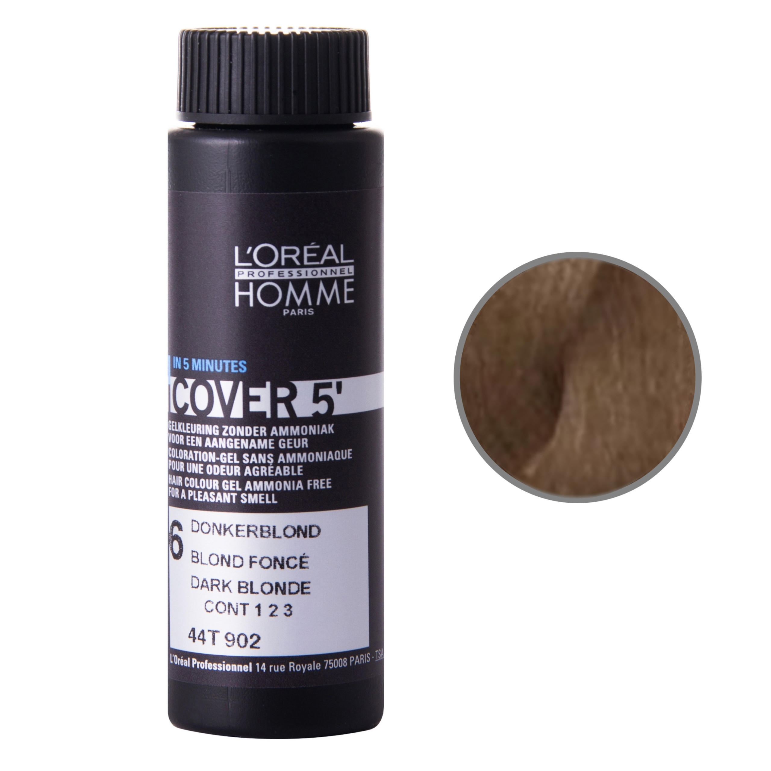 Image of Loreal Homme Cover, farba dla Panów kryjąca siwe włosy 50ML 6 Ciemny Blond