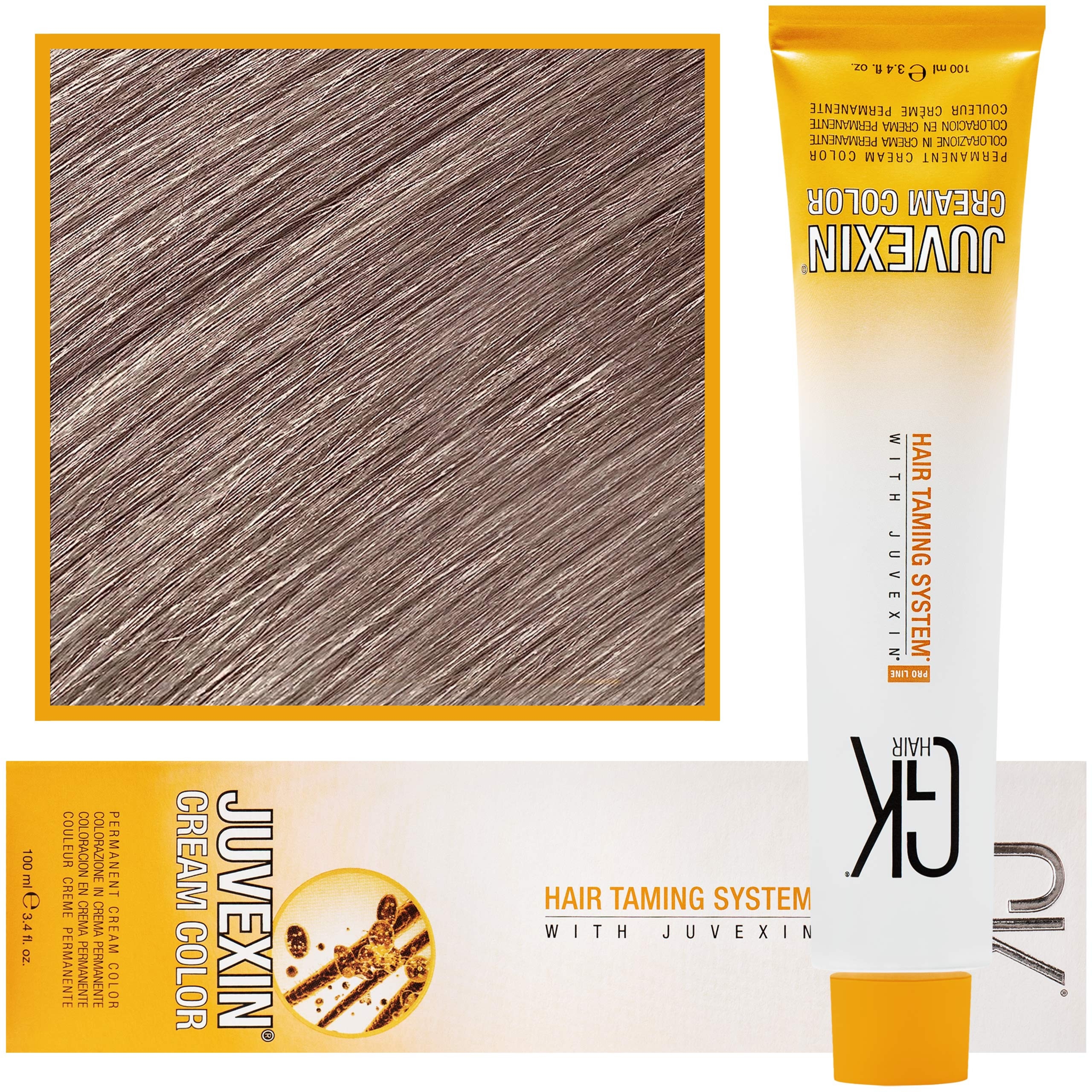 GK Hair Juvexin – farba do koloryzacji włosów z keratyną, 100ml 8,12 | Perłowy jasny blond