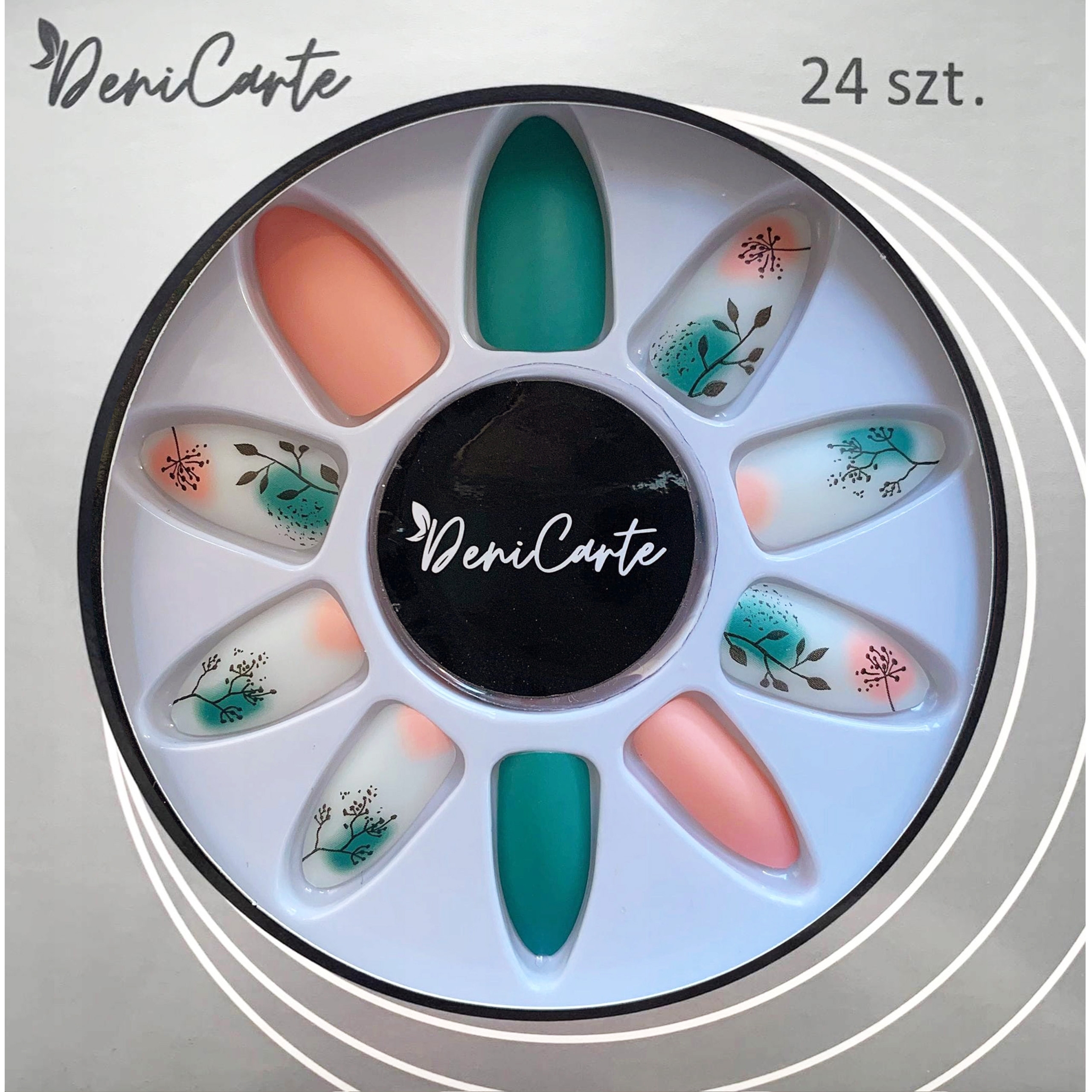 Deni Carte Tipsy Art – sztuczne paznokcie w ozdobnych wzorach, bez UV Floral | Kwiatowy