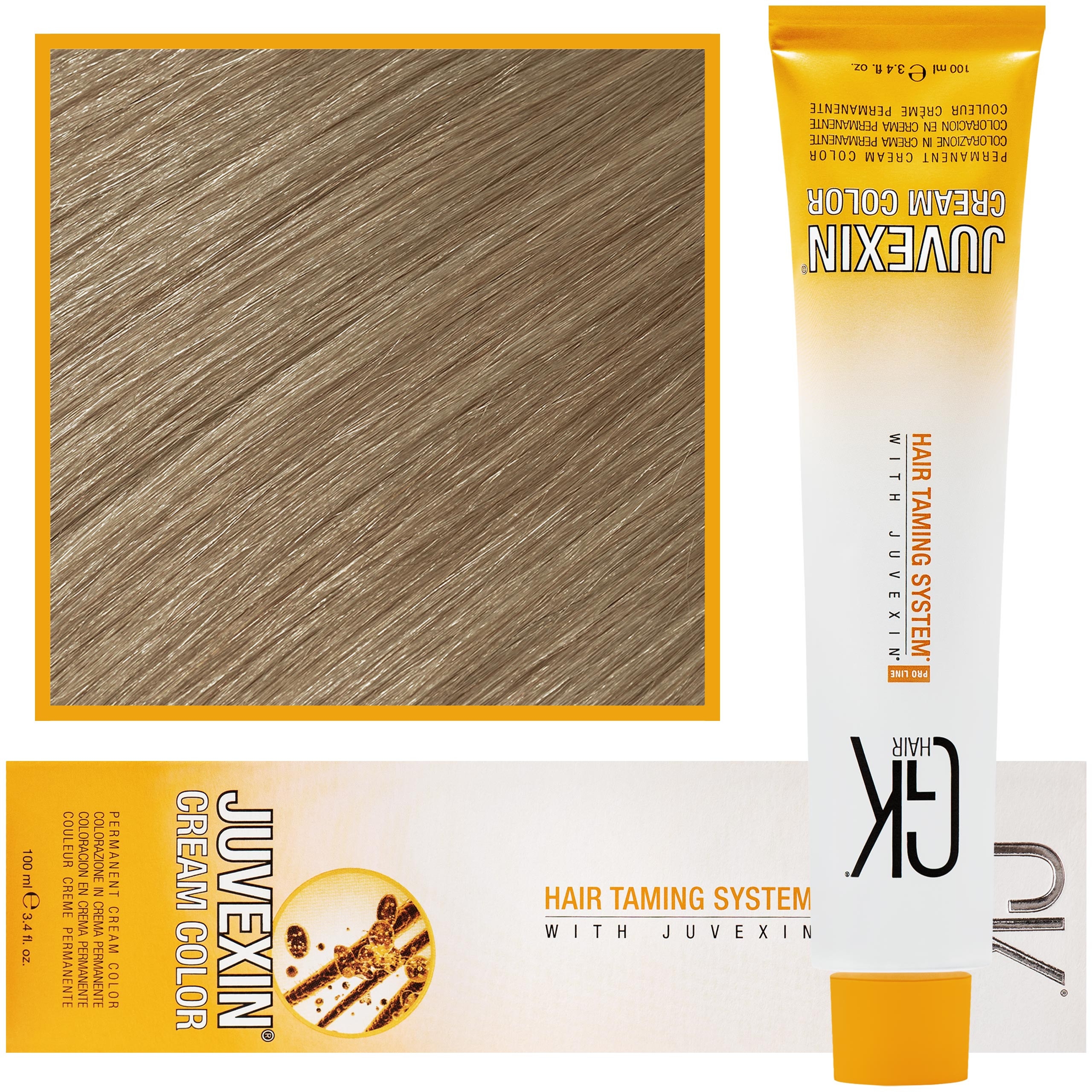 Image of GK Hair Juvexin - farba do włosów z keratyną, 100ml 9,0 | Intensywny Bardzo Jasny Blond