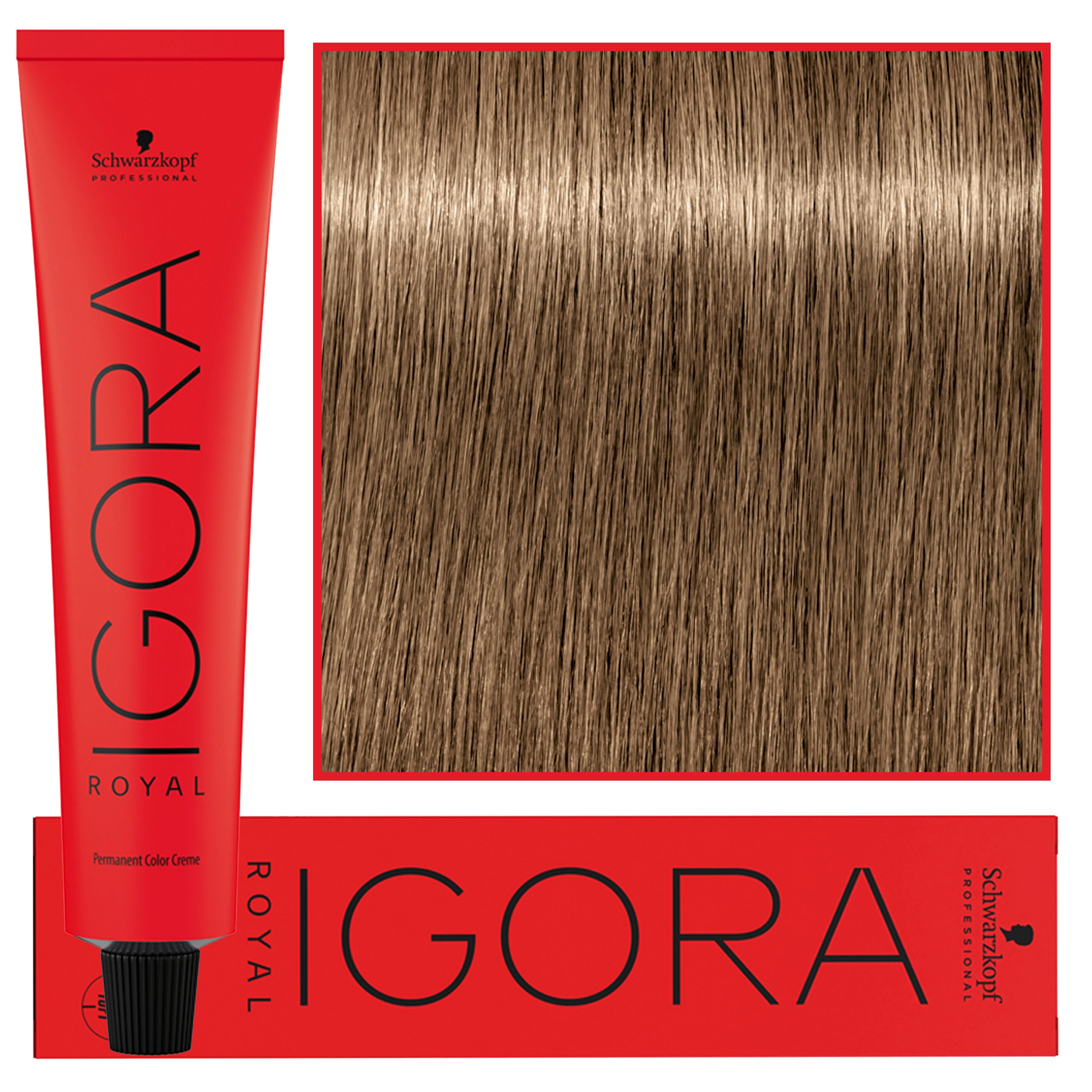 Image of Schwarzkopf Professional Igora Royal - trwała farba do włosów o innowacyjnej formule, 60ml 8-00 | Jasny Blond Naturalny Ekstra