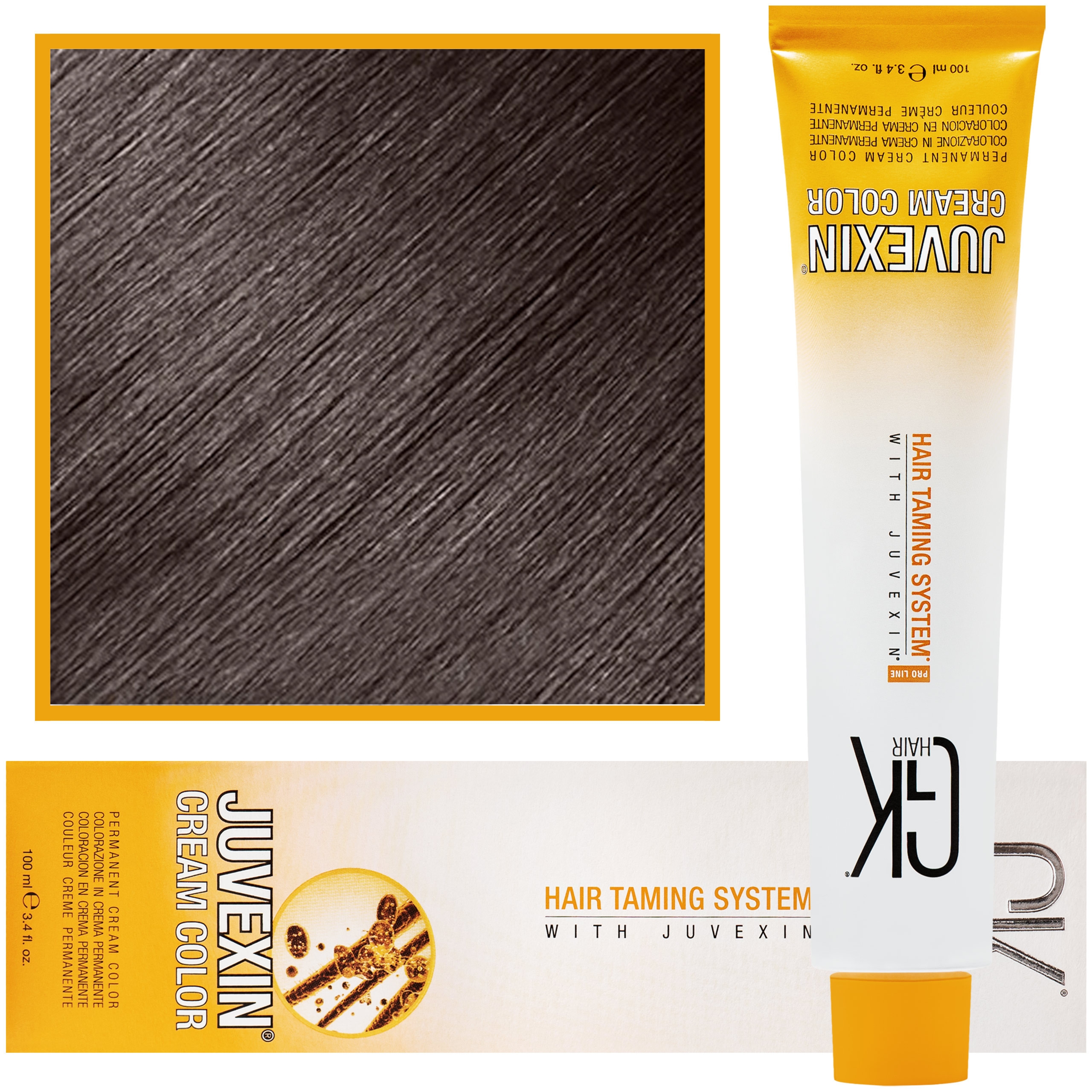 GK Hair Juvexin – farba do koloryzacji włosów z keratyną, 100ml 6,01 | Zimny ciemny blond