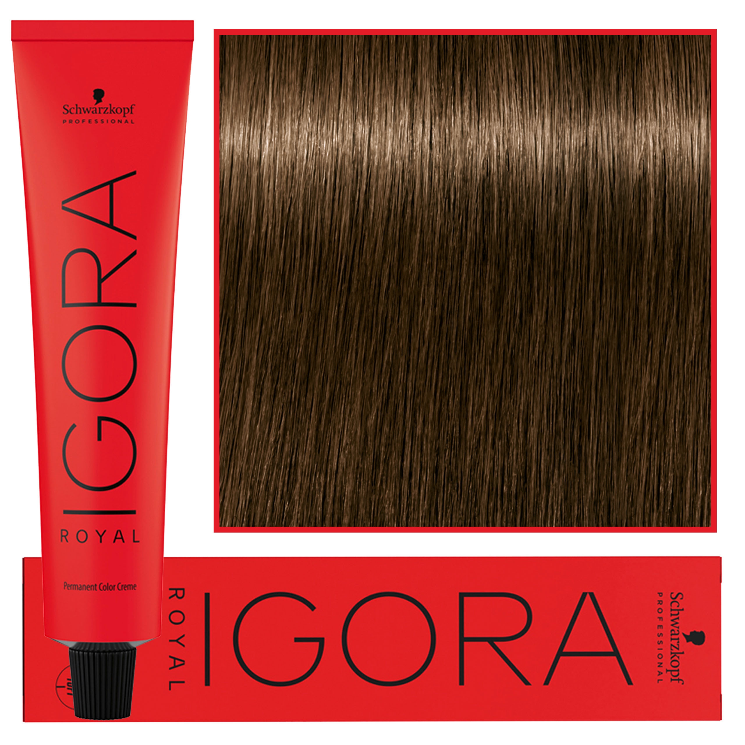 Image of Schwarzkopf Professional Igora Royal - trwała farba do włosów o innowacyjnej formule, 60ml 5-4 | Jasny Brąz Beżowy