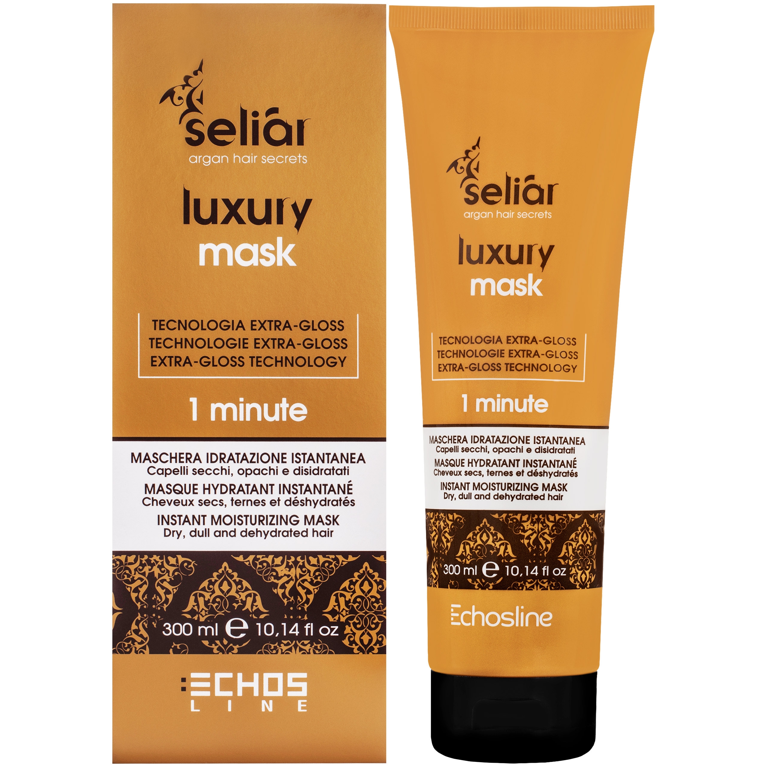 Image of Echosline Seliar Luxury Mask – intensywnie nawilżająca maska do włosów suchych, 300ml