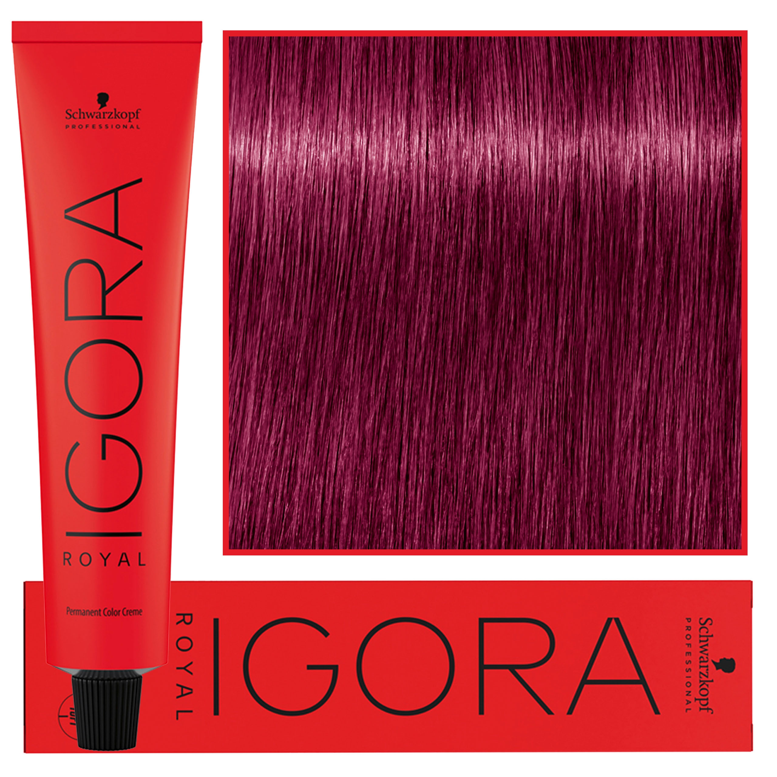 Image of Schwarzkopf Professional Igora Royal - trwała farba do włosów o innowacyjnej formule, 60ml 9-98 | Ekstra Jasny Blond Fioletowo Czerwony