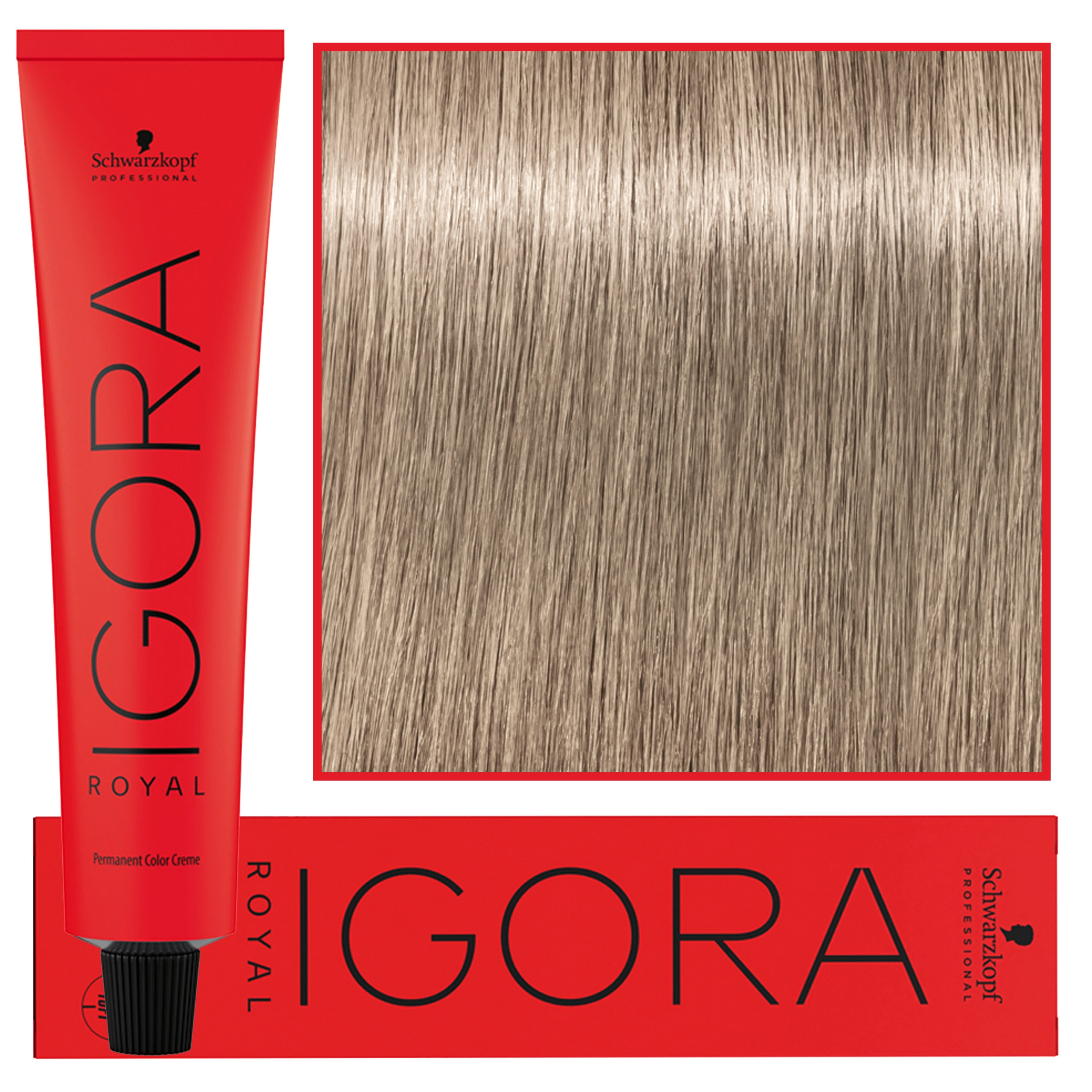 Image of Schwarzkopf Professional Igora Royal - trwała farba do włosów o innowacyjnej formule, 60ml 9-1 | Ekstra Jasny Blond Cendre