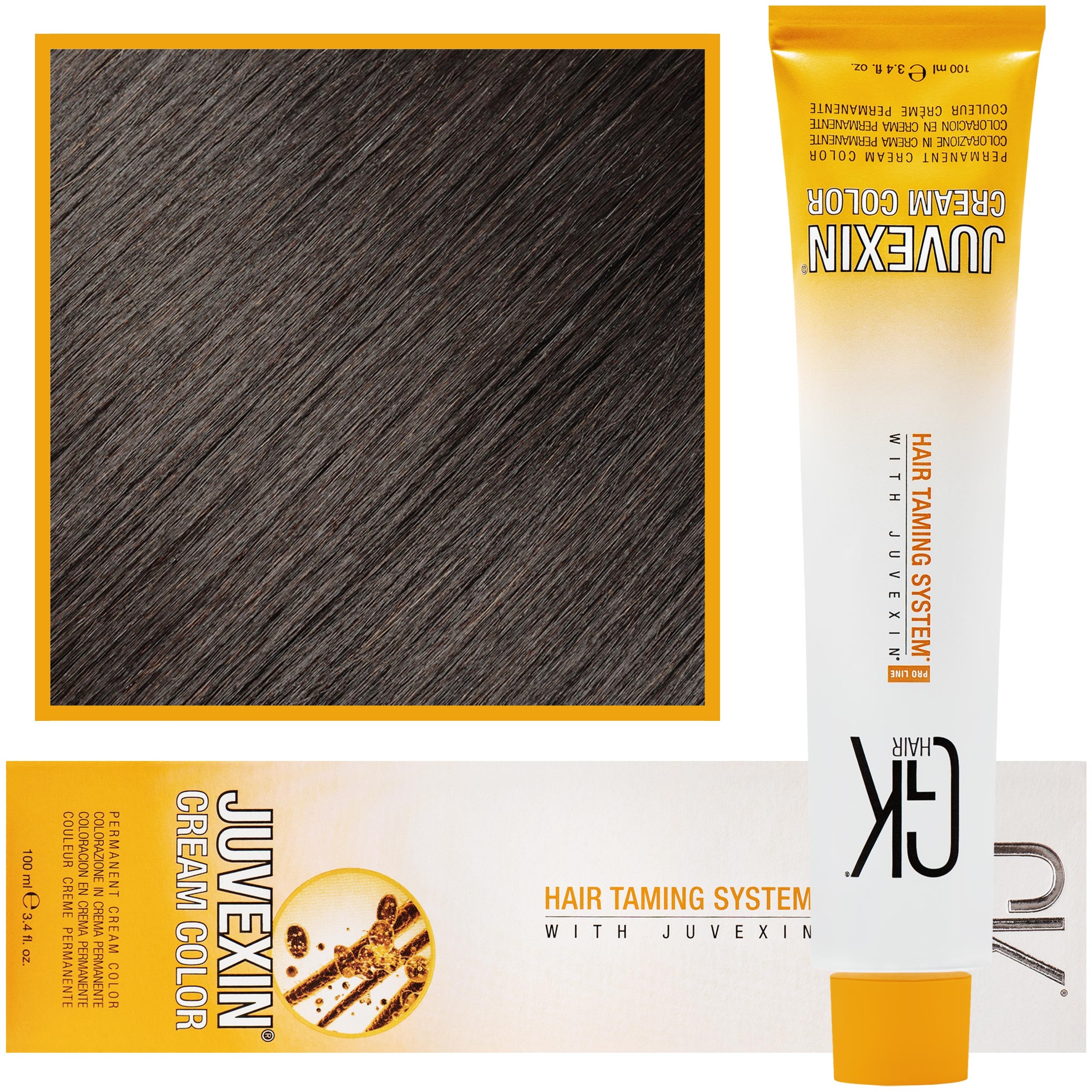 GK Hair Juvexin – farba do koloryzacji włosów z keratyną, 100ml 5,0 | Intensywny Jasny Brąz