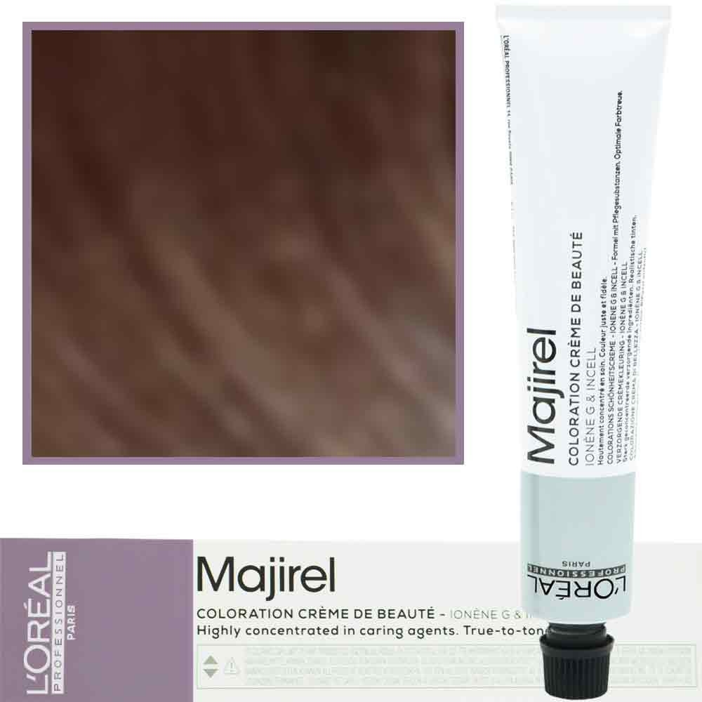 Image of Loreal Majirel - profesjonalna farba do włosów, paleta kolorów, 50ml 8.21 Jasny Blond Opalizująco-Popielaty