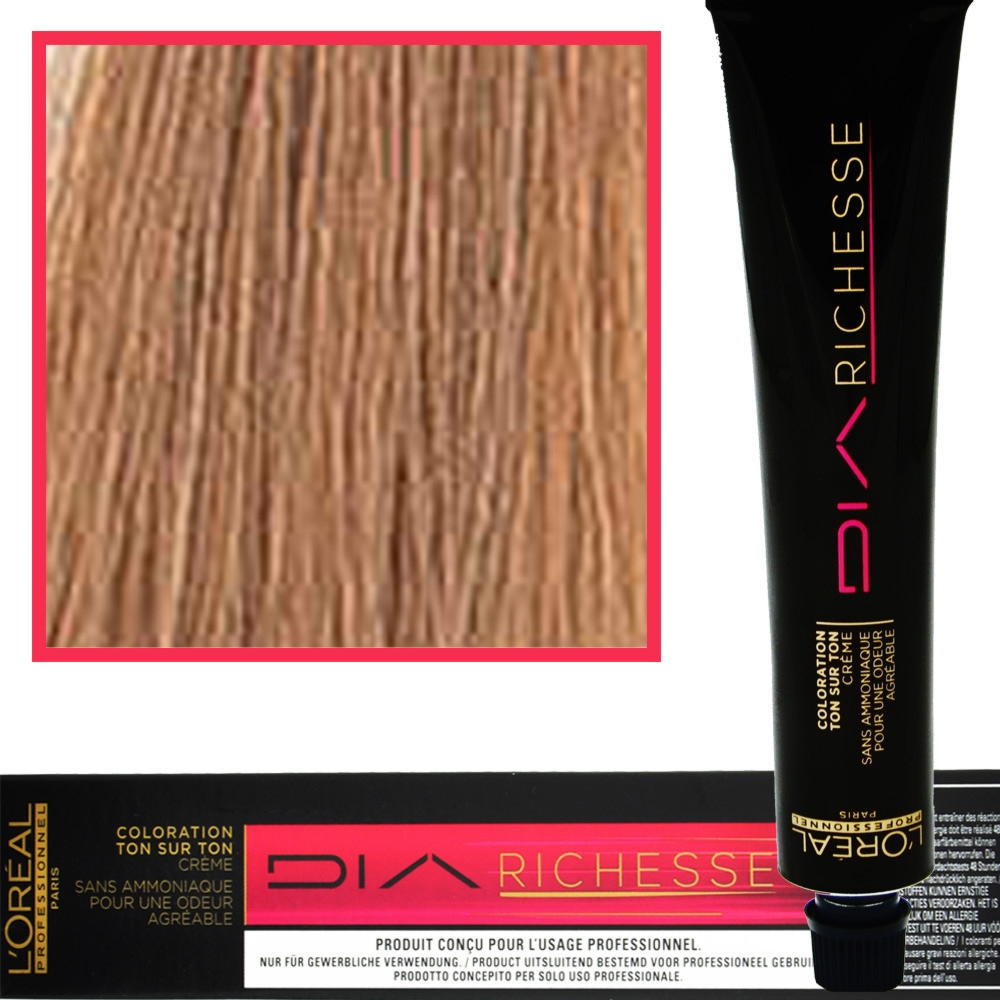 Loreal Dia Richesse – farba do włosów bez amoniaku, 50ml 8.13 Jasny Blond Popielato-Złocisty