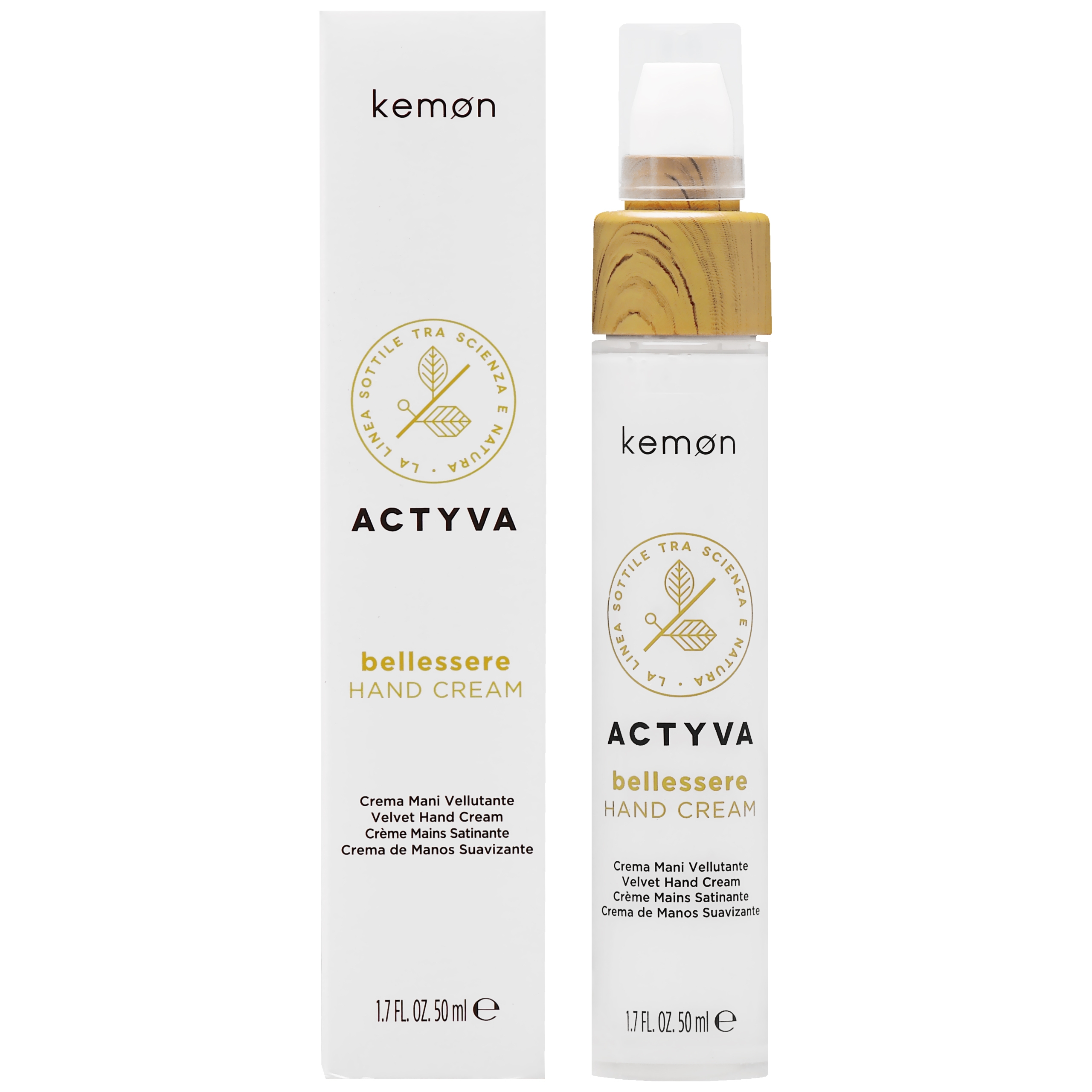 Image of Kemon Actyva Bellessere Hand Cream - aksamitny krem do rąk z olejkiem arganowym, 50ml