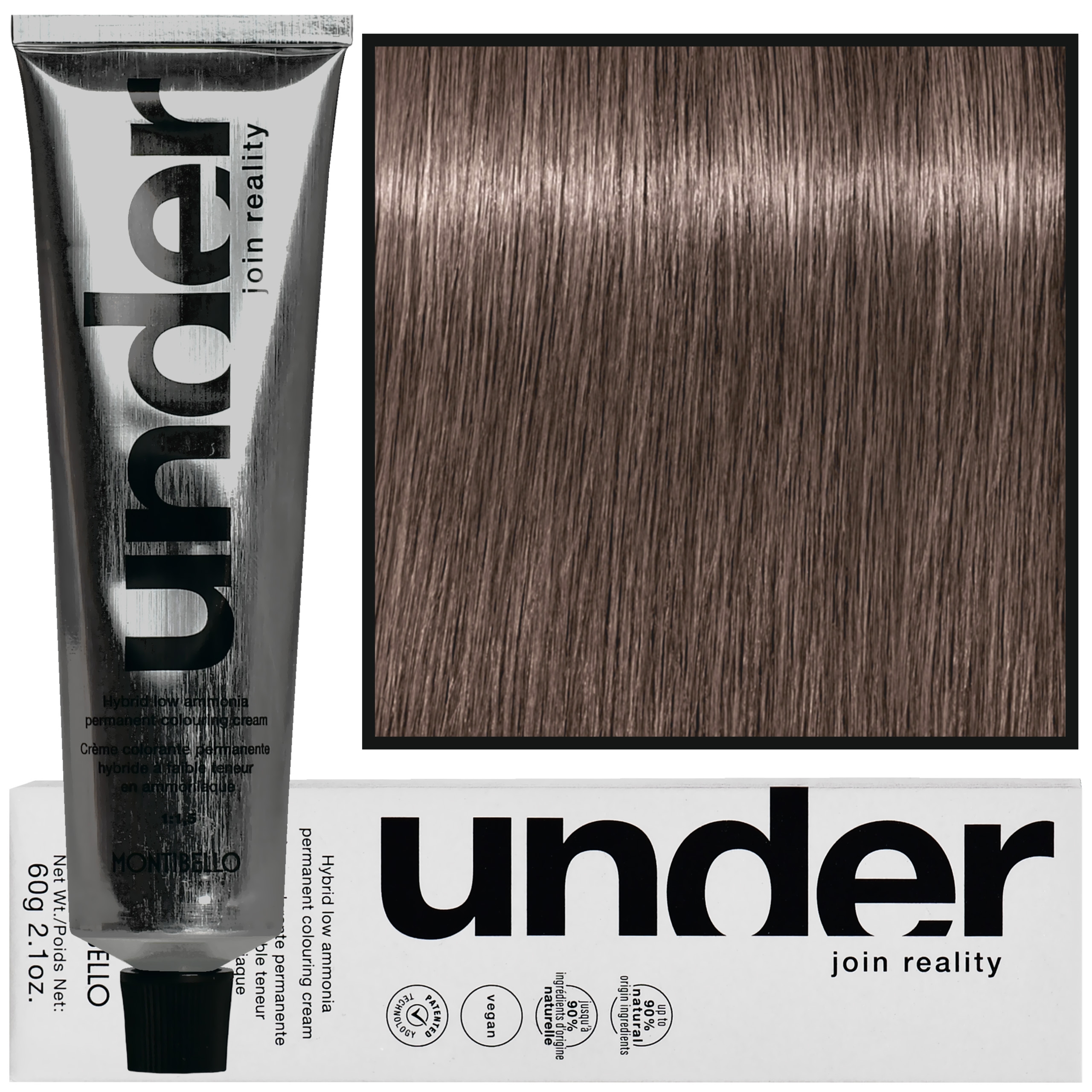Montibello Under – profesjonalna farba do włosów, 60ml 5.63 / 5BG | Jasny Brąz Brązowo-Złoty