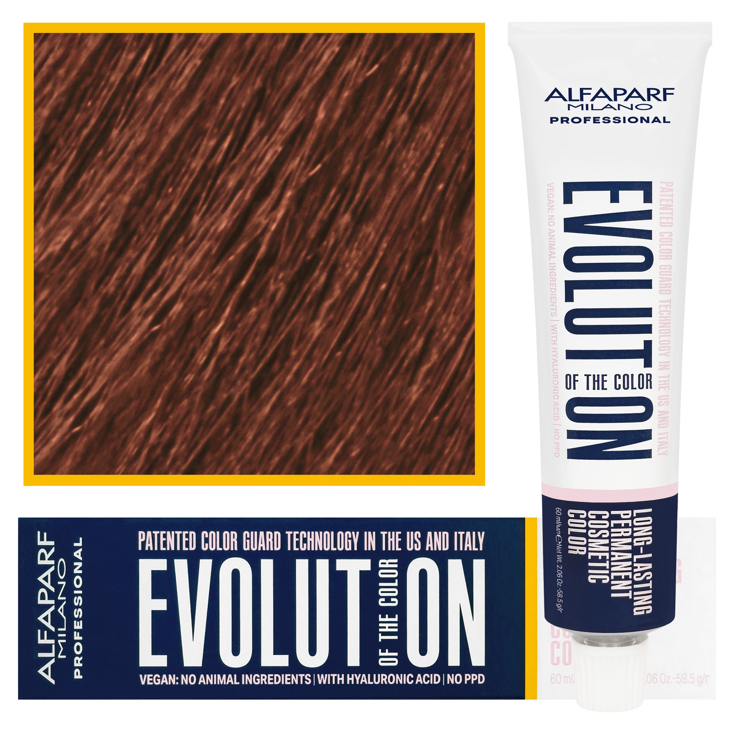 Image of Alfaparf Evolution - wegańska farba do koloryzacji włosów, 60ml 7,3 | Średni Blond Złoty