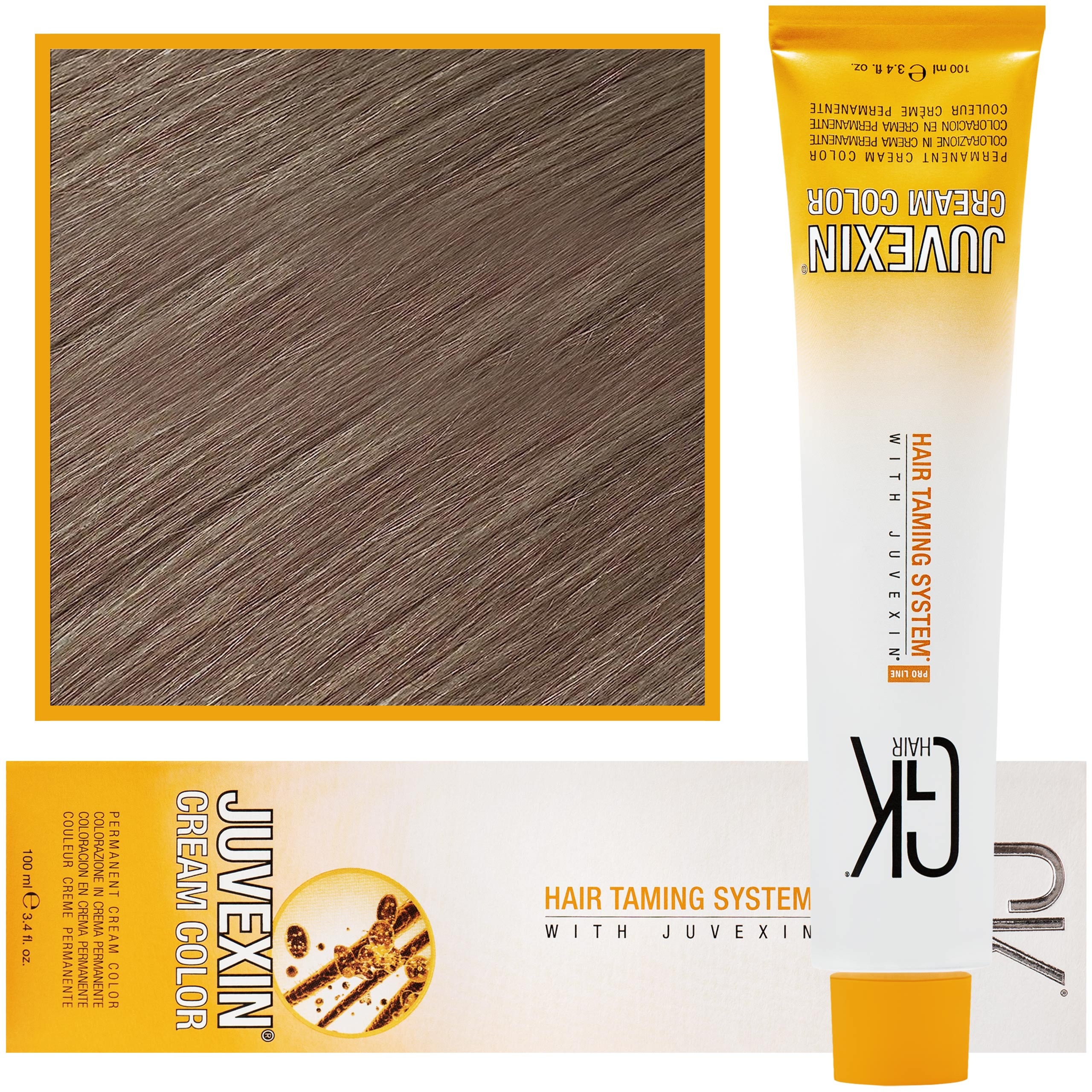 GK Hair Juvexin – farba do koloryzacji włosów z keratyną, 100ml 8,11  | Intensywny jasny popielaty blond