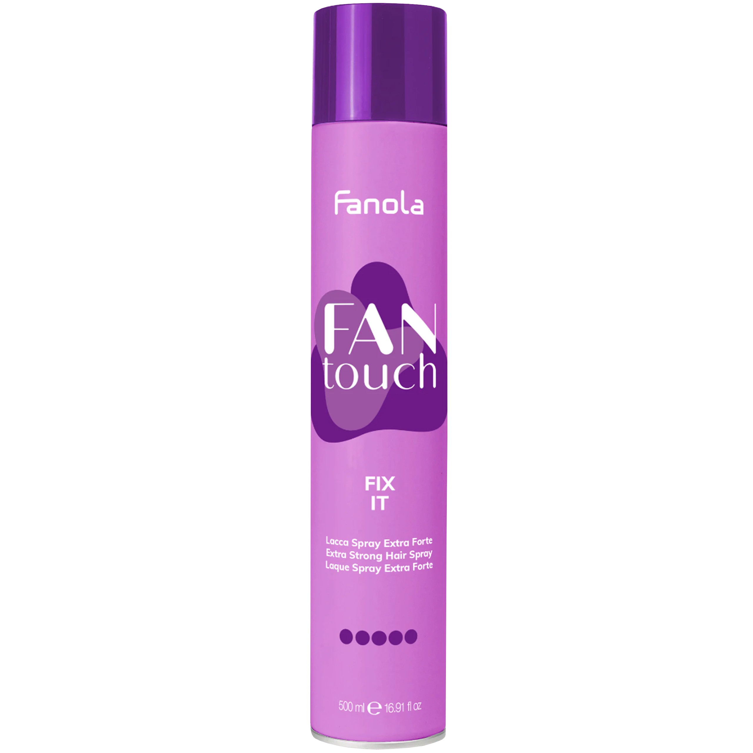 Image of Fanola FanTouch Extra Strong Spray - bardzo mocny spray utrwalający do włosów, 500ml