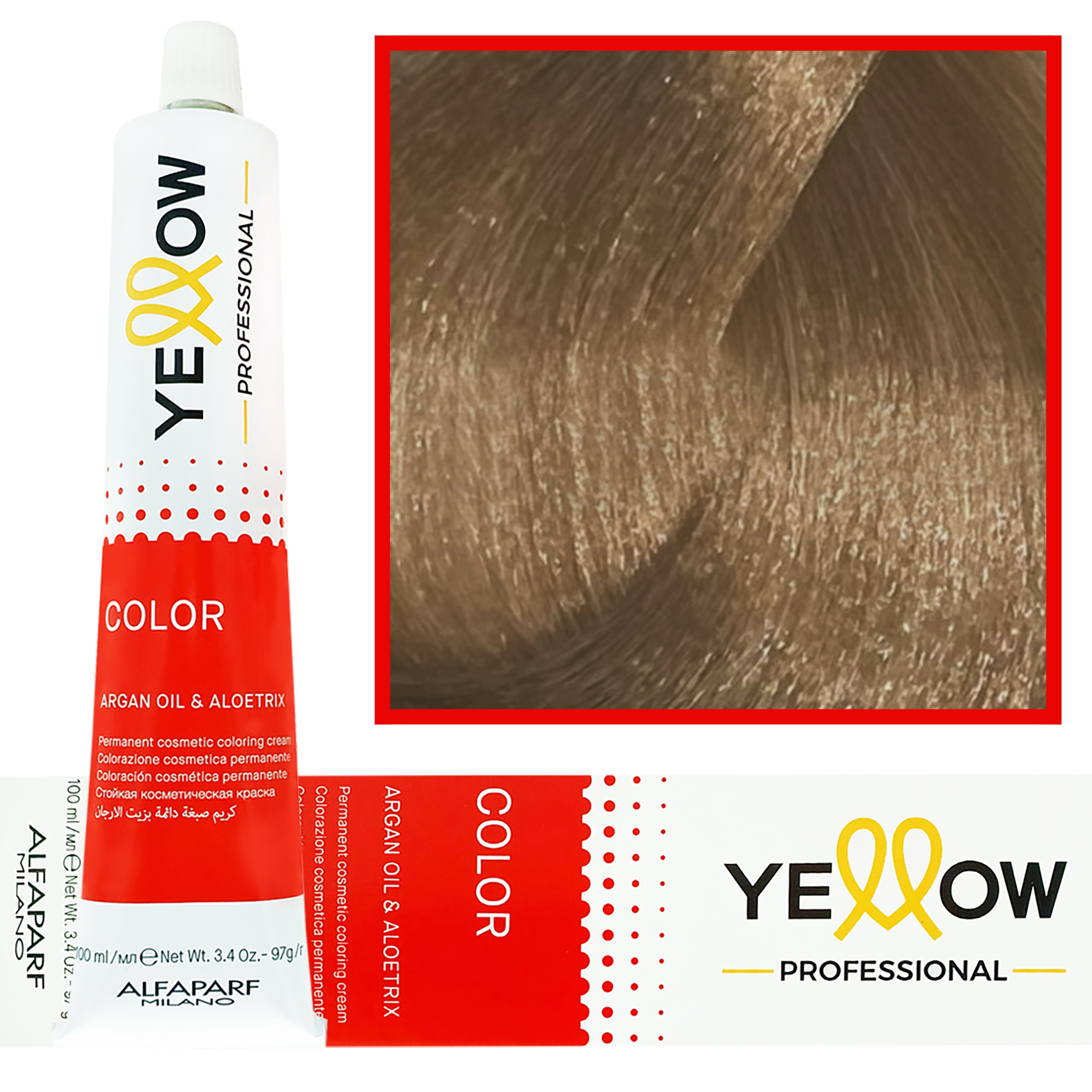 Alfaparf Yellow – trwała farba do włosów z aloesem i kiełkami pszenicy, 100ml 9,00 | Bardzo Jasny Intensywny Blond