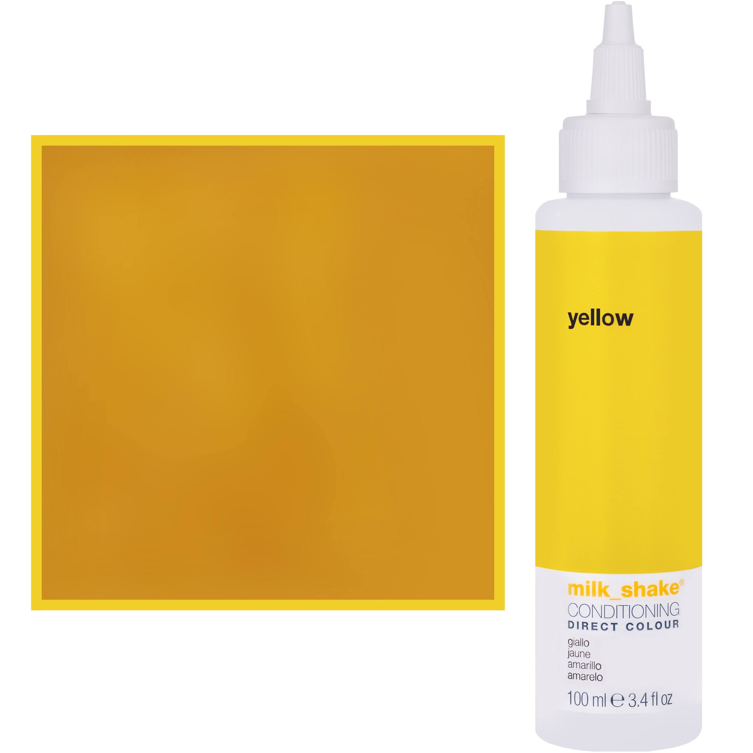 Image of Milk Shake Direct Colour Toner do koloryzacji włosów 100ml, pełna paleta kolorów YELLOW || Żółty