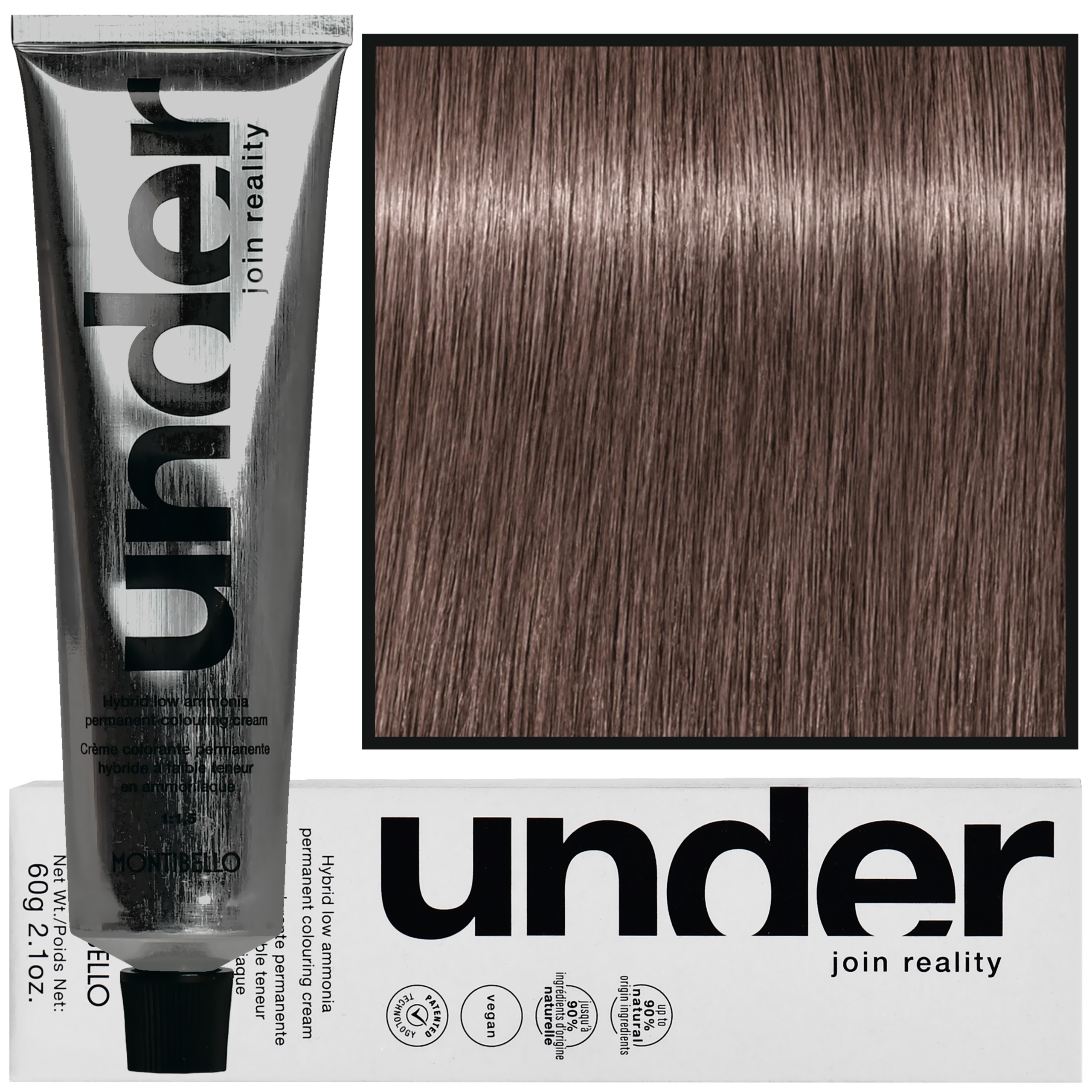 Montibello Under – profesjonalna farba do włosów, 60ml 5.60 / 5BD | Jasny Głęboki Brąz