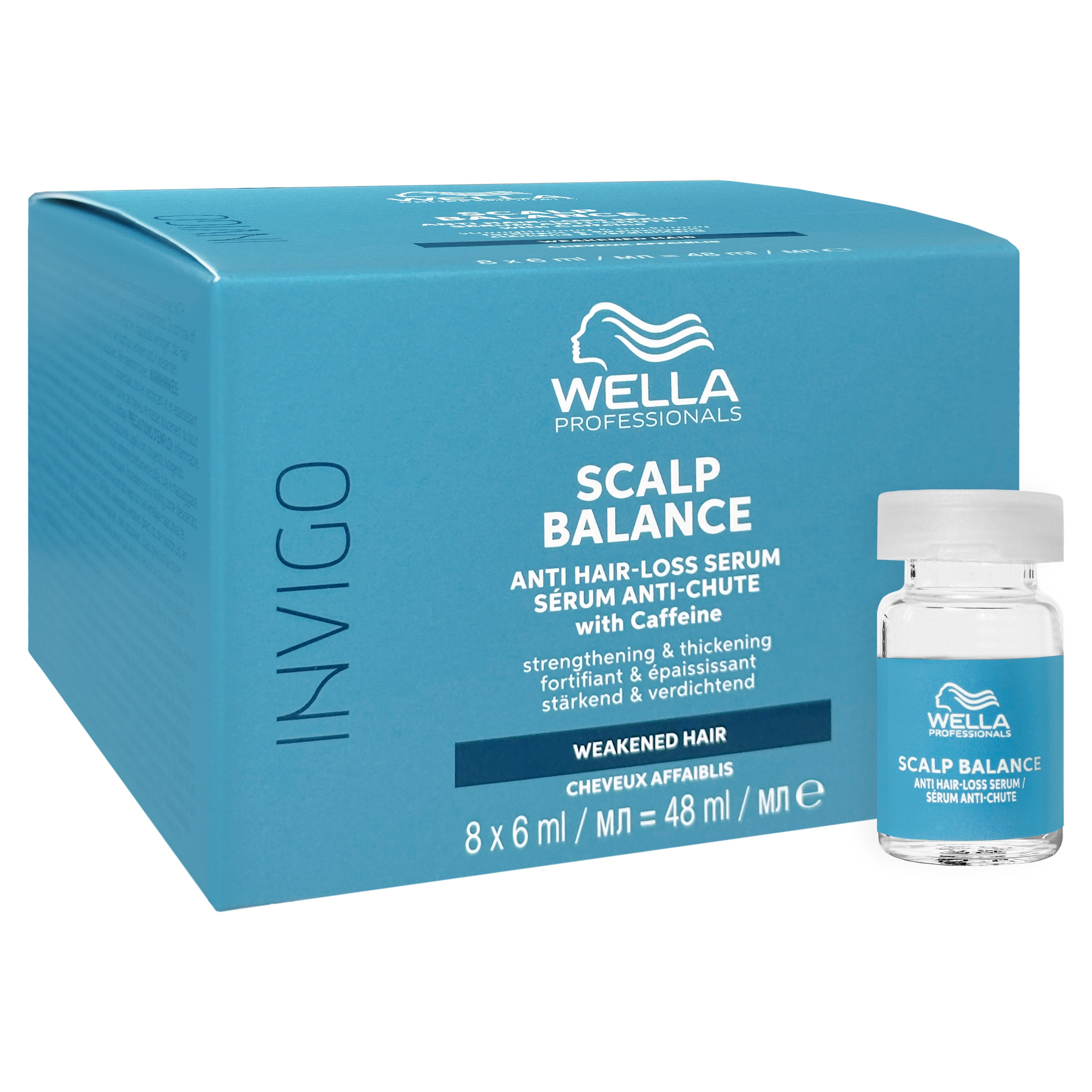 Image of Wella Invigo Scalp Balance Serum - serum przeciw wypadaniu włosów, 8 x 6ml