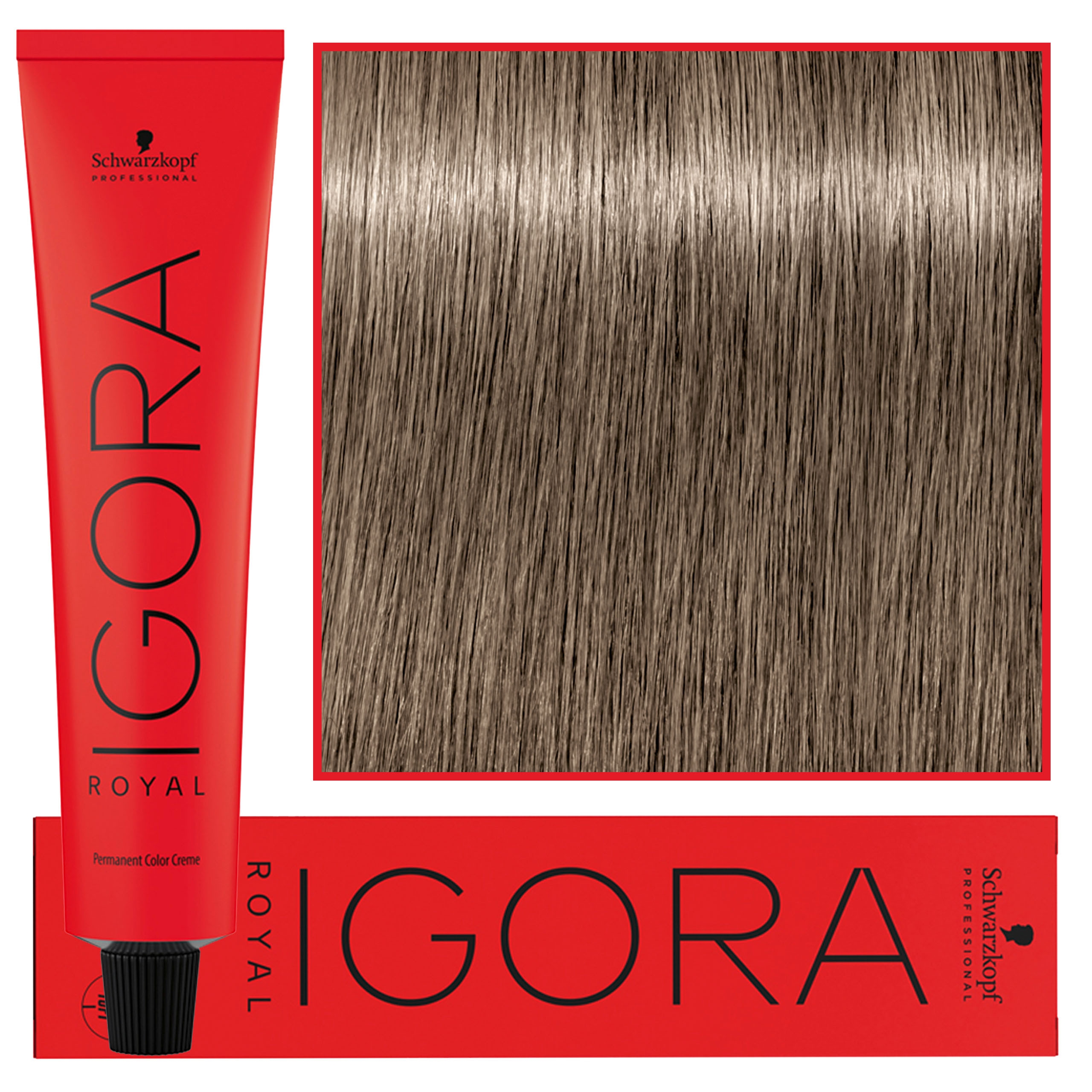 Image of Schwarzkopf Professional Igora Royal - trwała farba do włosów o innowacyjnej formule, 60ml 8-1 | Jasny Blond Cendre