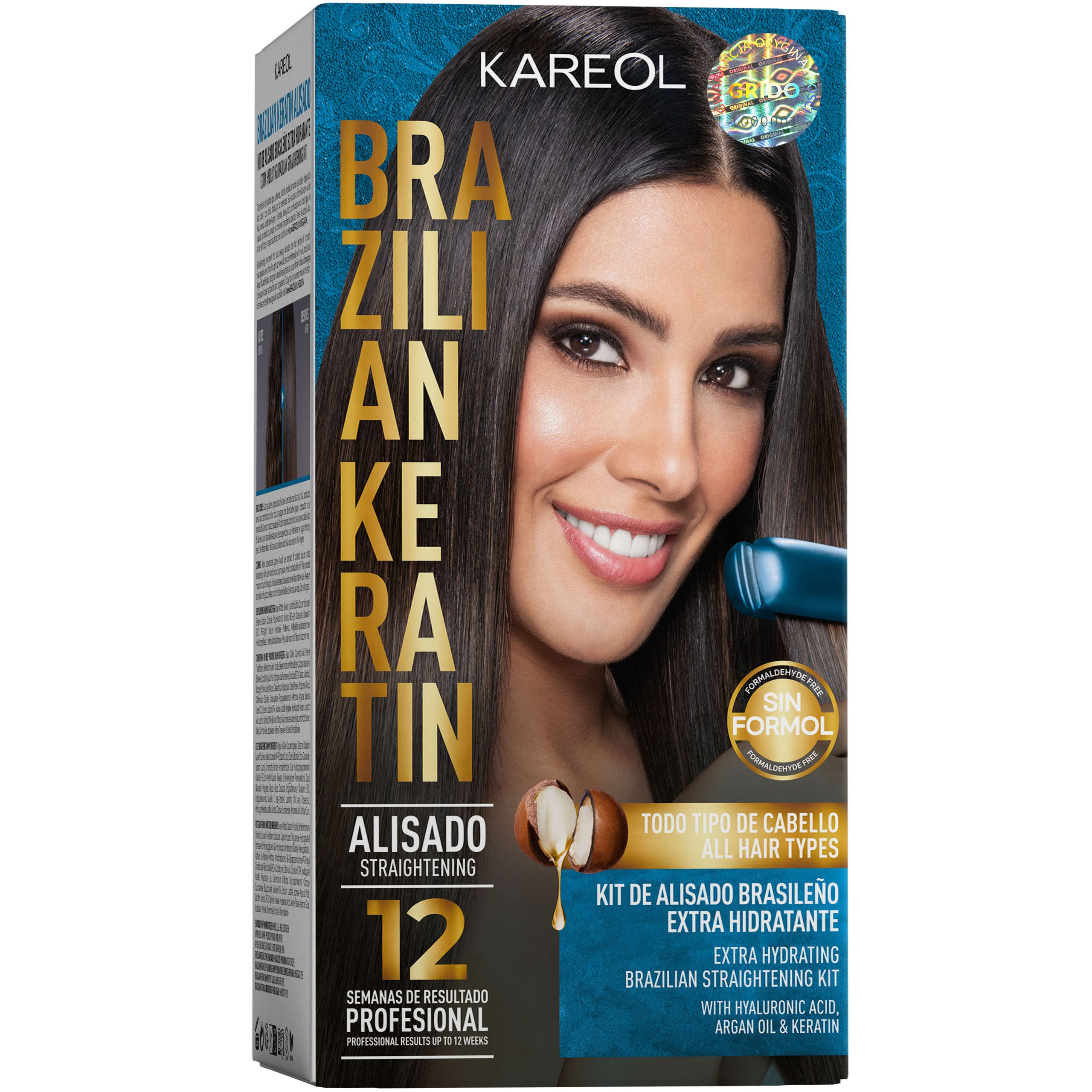 Image of Kareol Brazilian Keratin Extra Hydra Kit - nawilżający zestaw do keratynowego prostowania