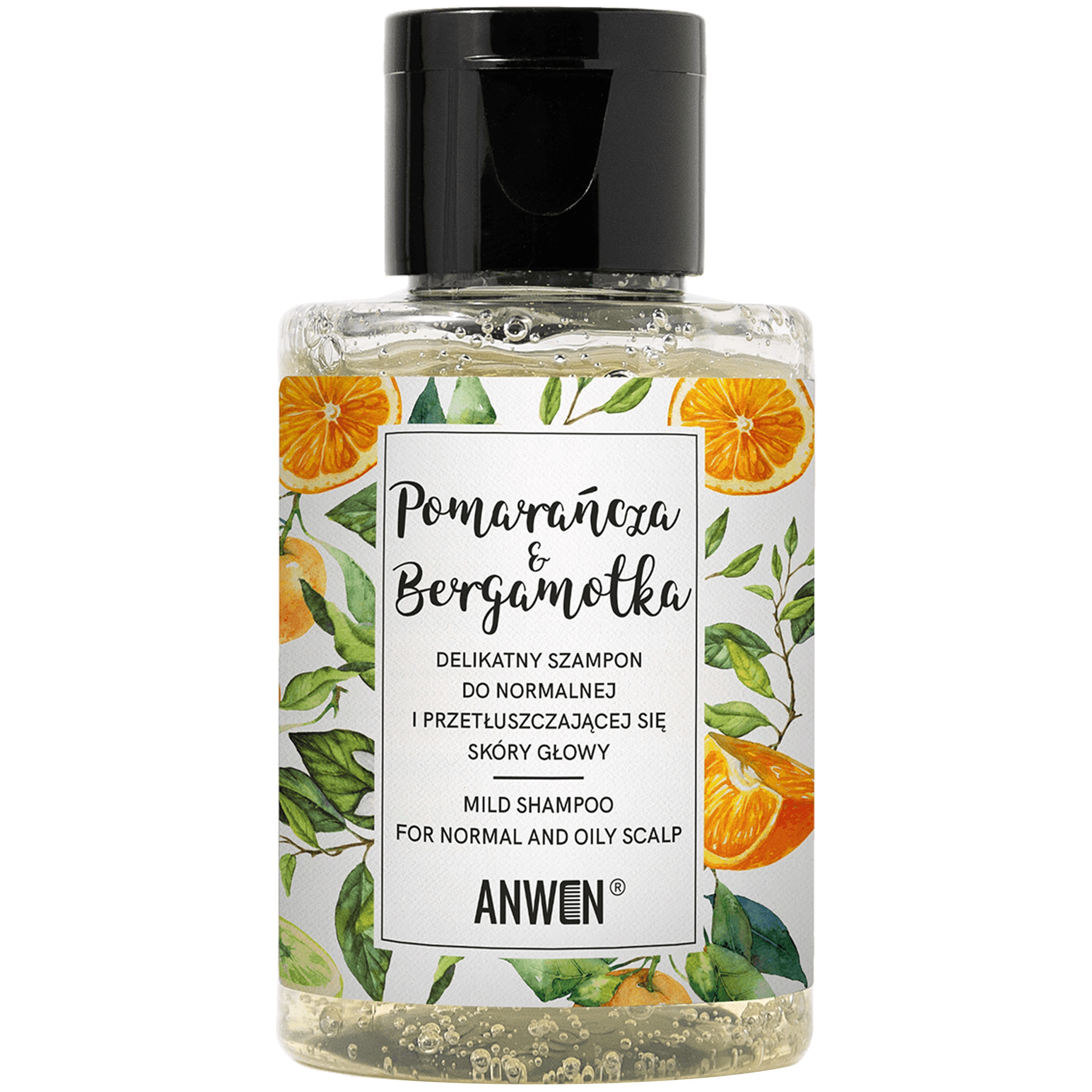 Image of Anwen Szampon Pomarańcza Bergamotka - łagodny szampon do włosów, 50ml